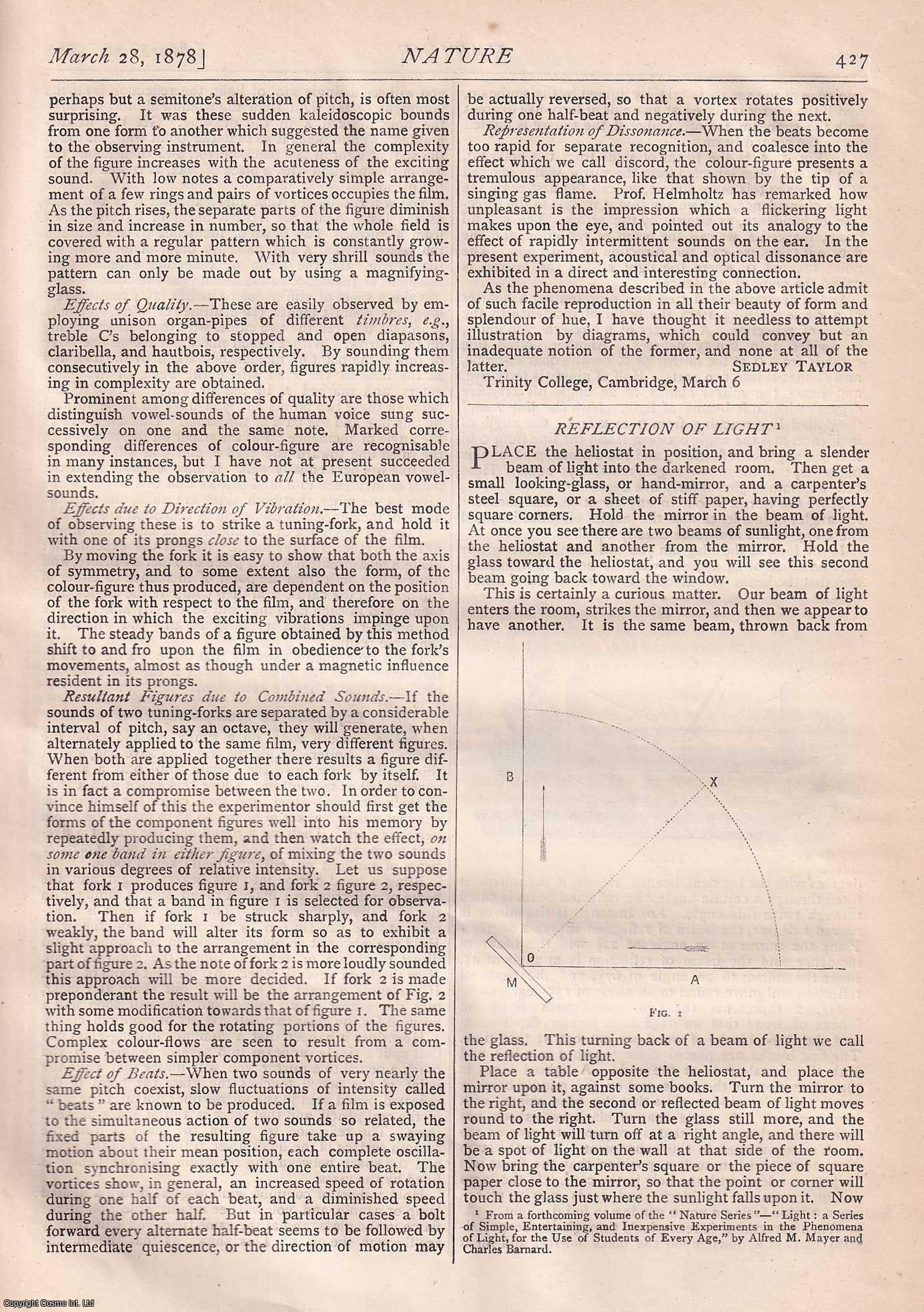 NATURE - Nature, Volume 17, Number 439. Nature. A Weekly Journal of Science. Thursday, March 28th, 1878.
