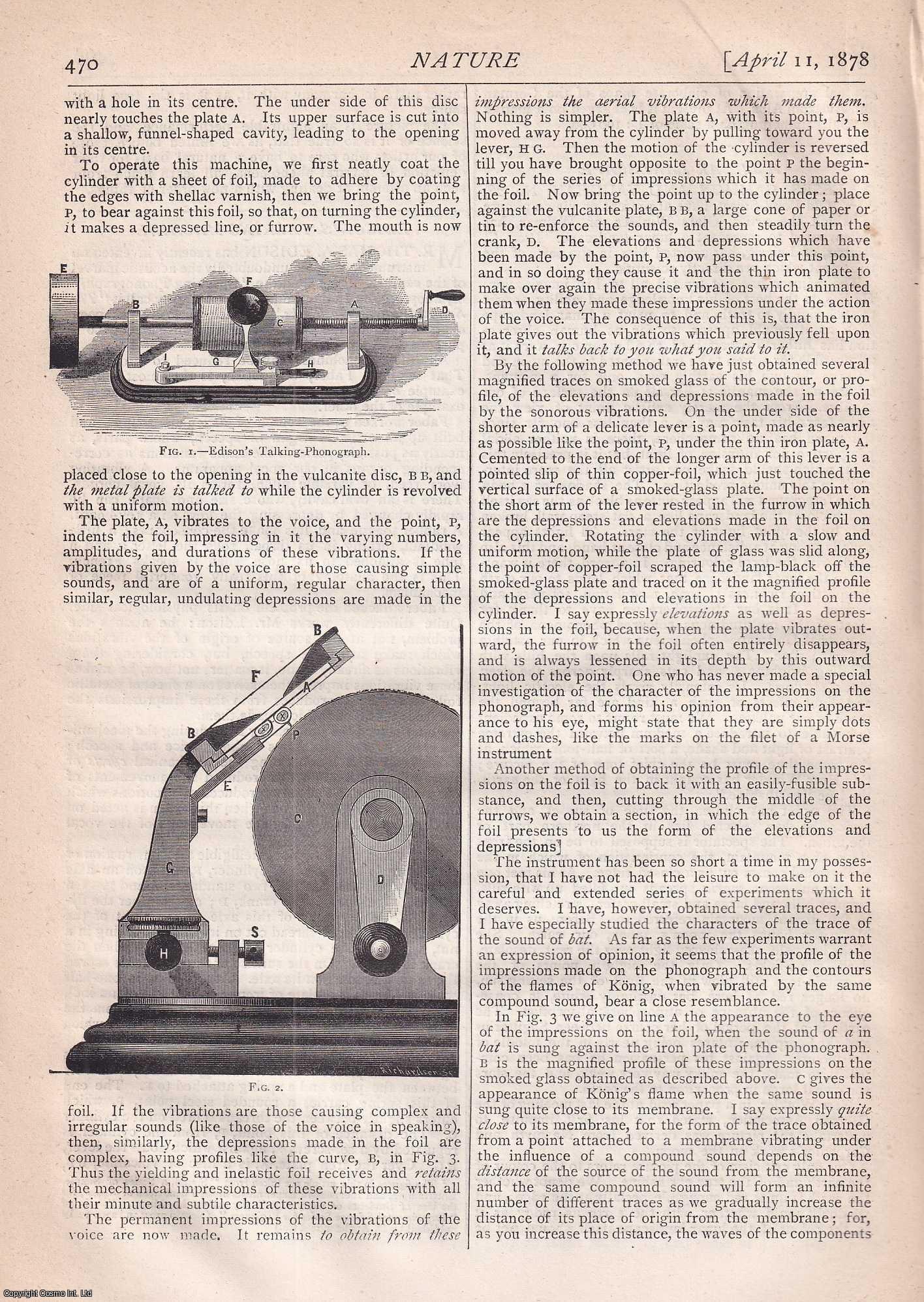 NATURE - Nature, Volume 17, Number 441. Nature. A Weekly Journal of Science. Thursday, April 11th, 1878.