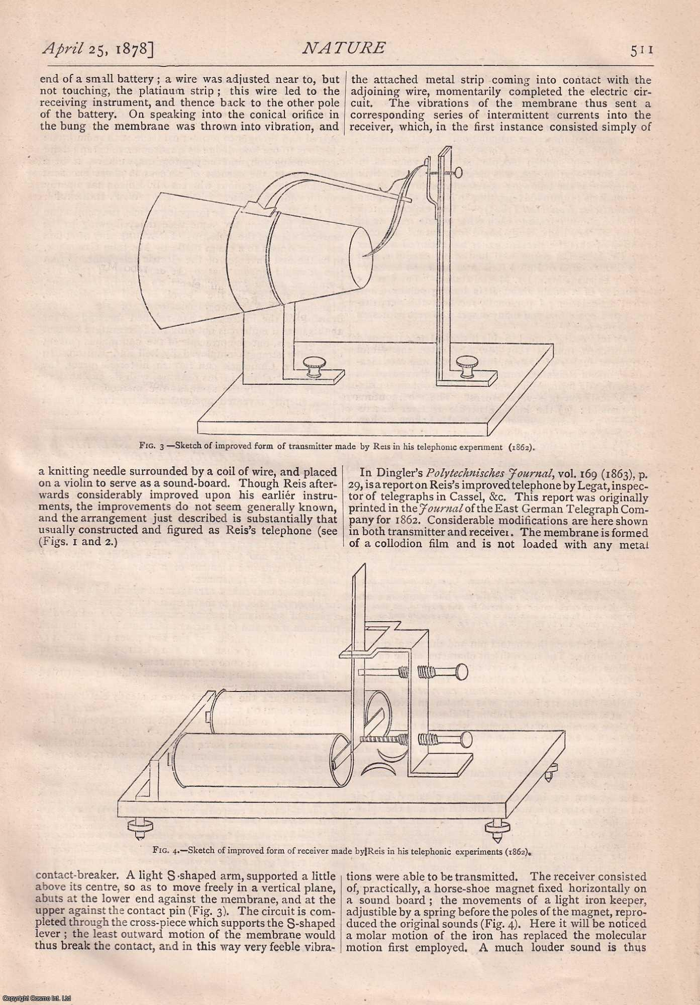 NATURE - Nature, Volume 17, Number 443. Nature. A Weekly Journal of Science. Thursday, April 25th, 1878.