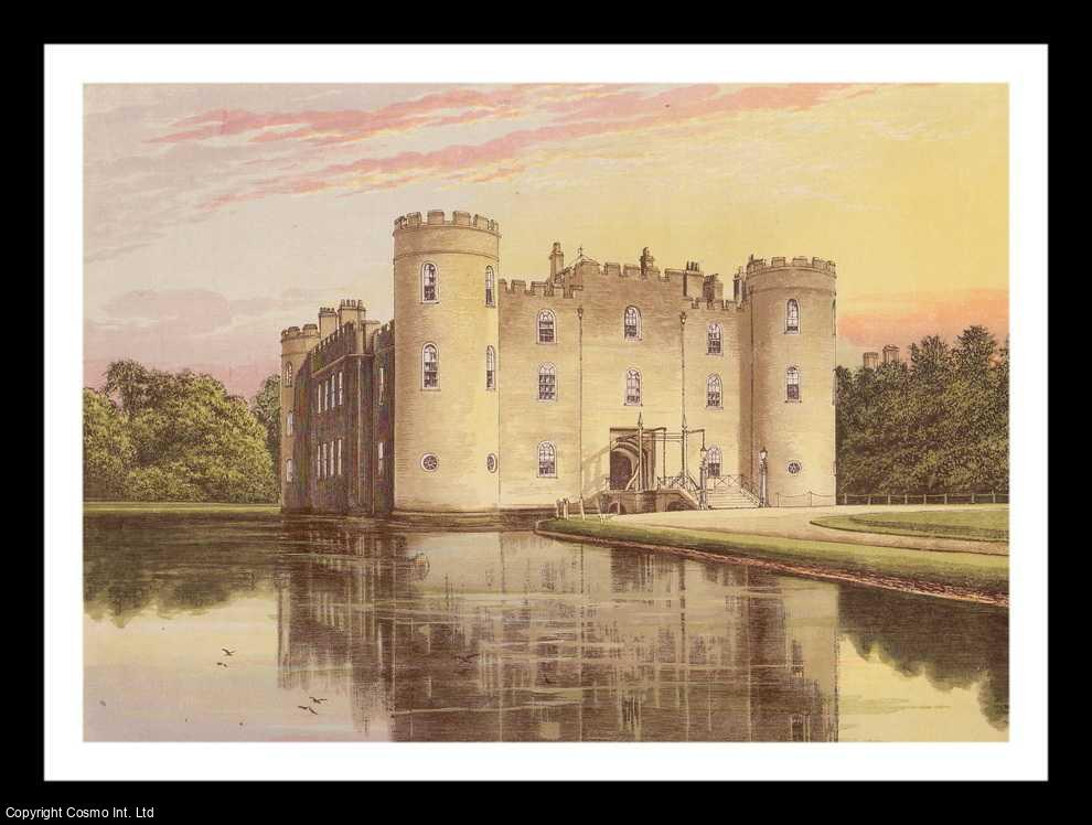 MORRIS, FRANCIS ORPEN - Shirburn Castle, Near Tetsworth, Oxfordshire. The House of Macclesfield. Antique Colour Print.