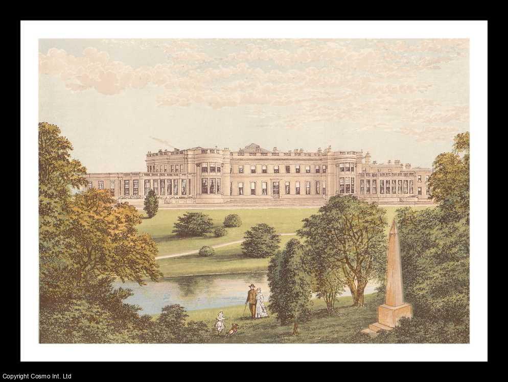 MORRIS, FRANCIS ORPEN - Wynyard Park, Near Stockton-on-Tees, Durham. The House of Marquis of Londonderry. Antique Colour Print.