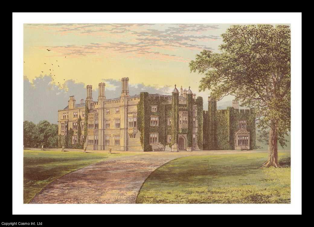Francis Orpen Morris - Drakelowe Hall, Near Burton-on-Trent, Derbyshire. The House of Gresley, Baronet. Antique Colour Print. Published by William MacKenzie 1860.