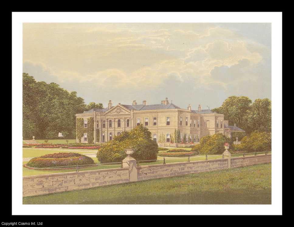 MORRIS, FRANCIS ORPEN - Studley Royal, Near Ripon, Yorkshire. The House of Marquis of Ripon. Antique Colour Print.