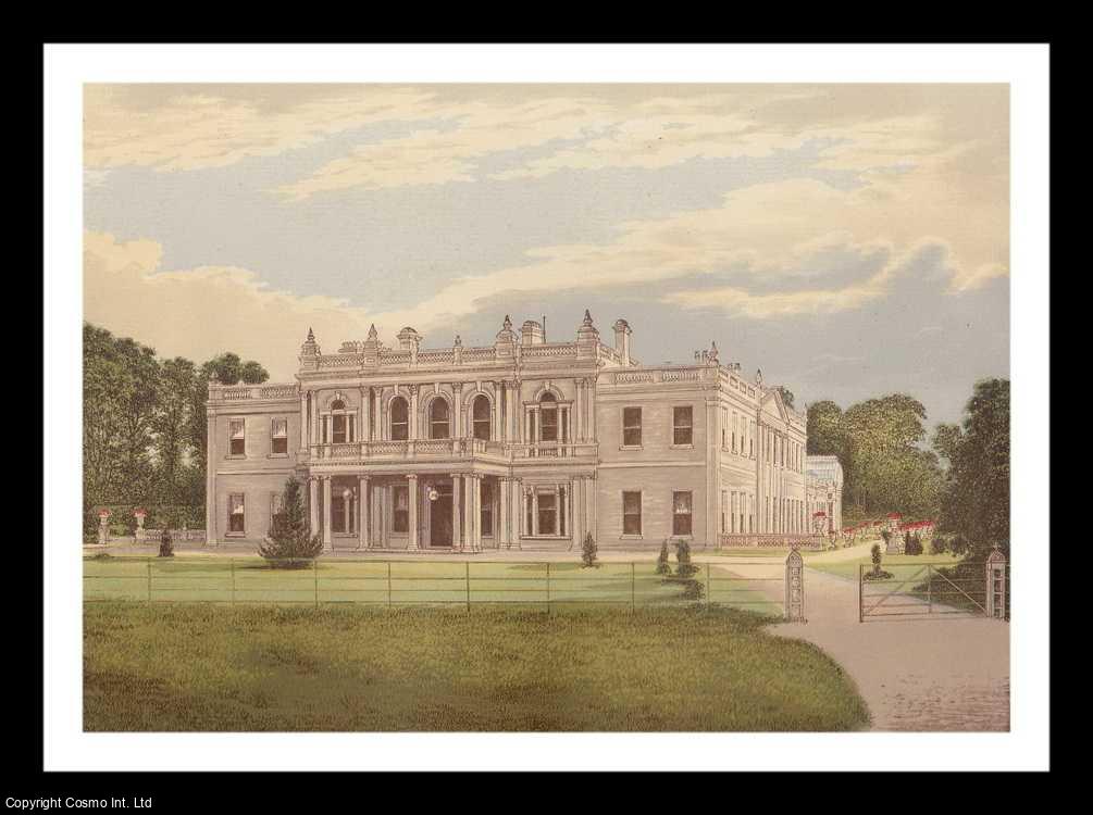 MORRIS, FRANCIS ORPEN - Rolleston Hall, Near Burton-upon-Trent, Staffordshire. The House of Mosley, Baronet. Antique Colour Print.