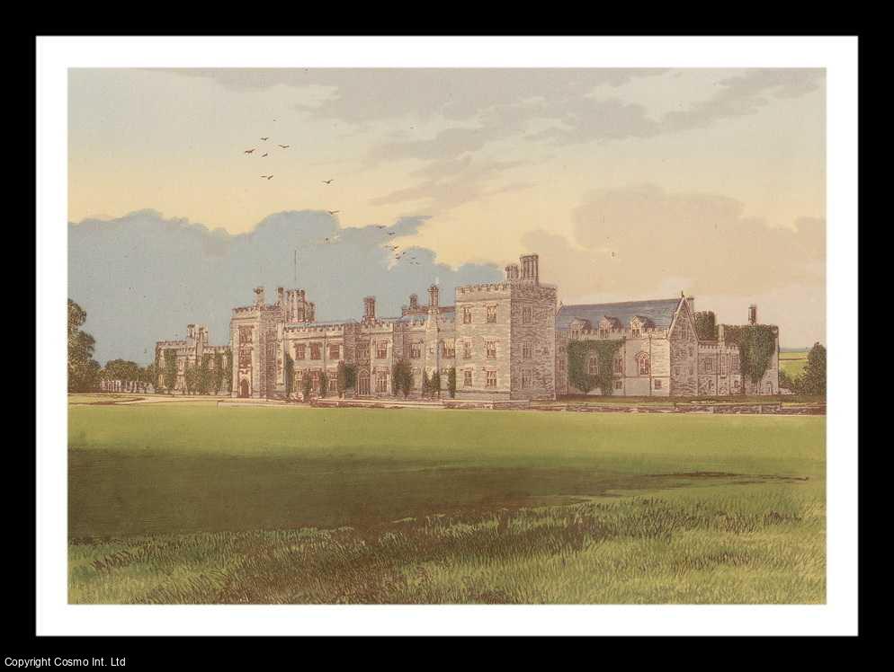 MORRIS, FRANCIS ORPEN - Penshurst Castle, Near Penshurst, Kent. The House of Lord De L'isle and Dudley. Antique Colour Print.