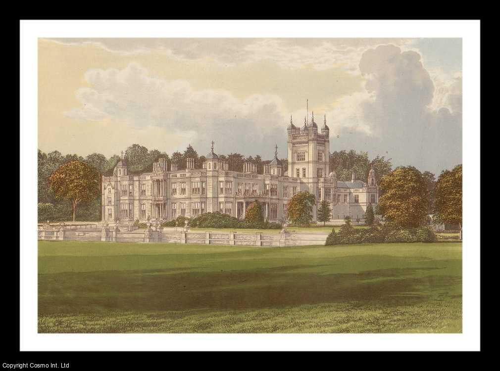 MORRIS, FRANCIS ORPEN - Underley Hall, Near Kirkby Lonsdale, Westmoreland. The House of Earl of Bective. Antique Colour Print.