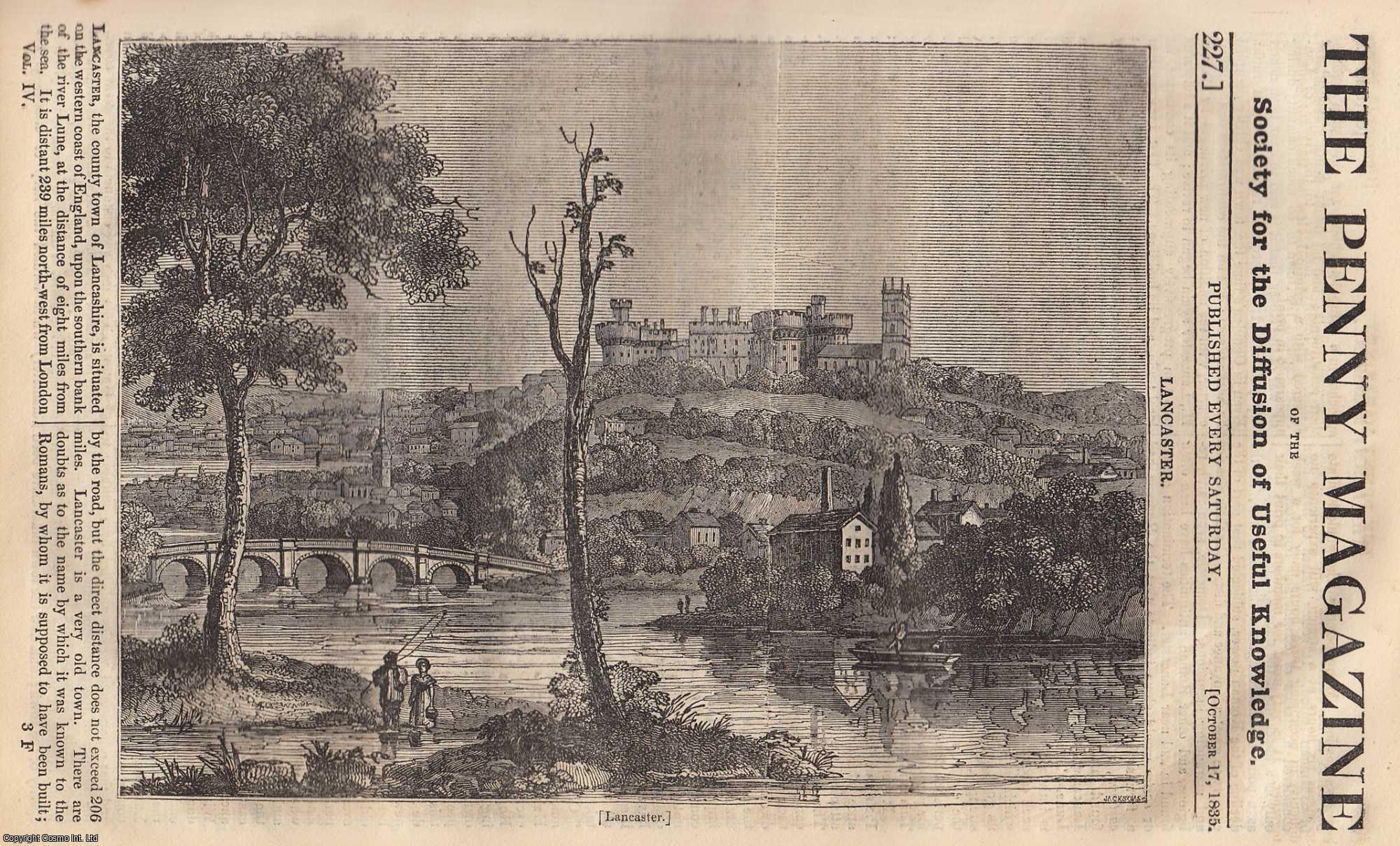 --- - Lancaster; The Right Hand and The Left Hand; A Day at Kermanshah; The Vatican. Issue No. 227, October 17, 1835. A complete rare weekly issue of the Penny Magazine, 1835.