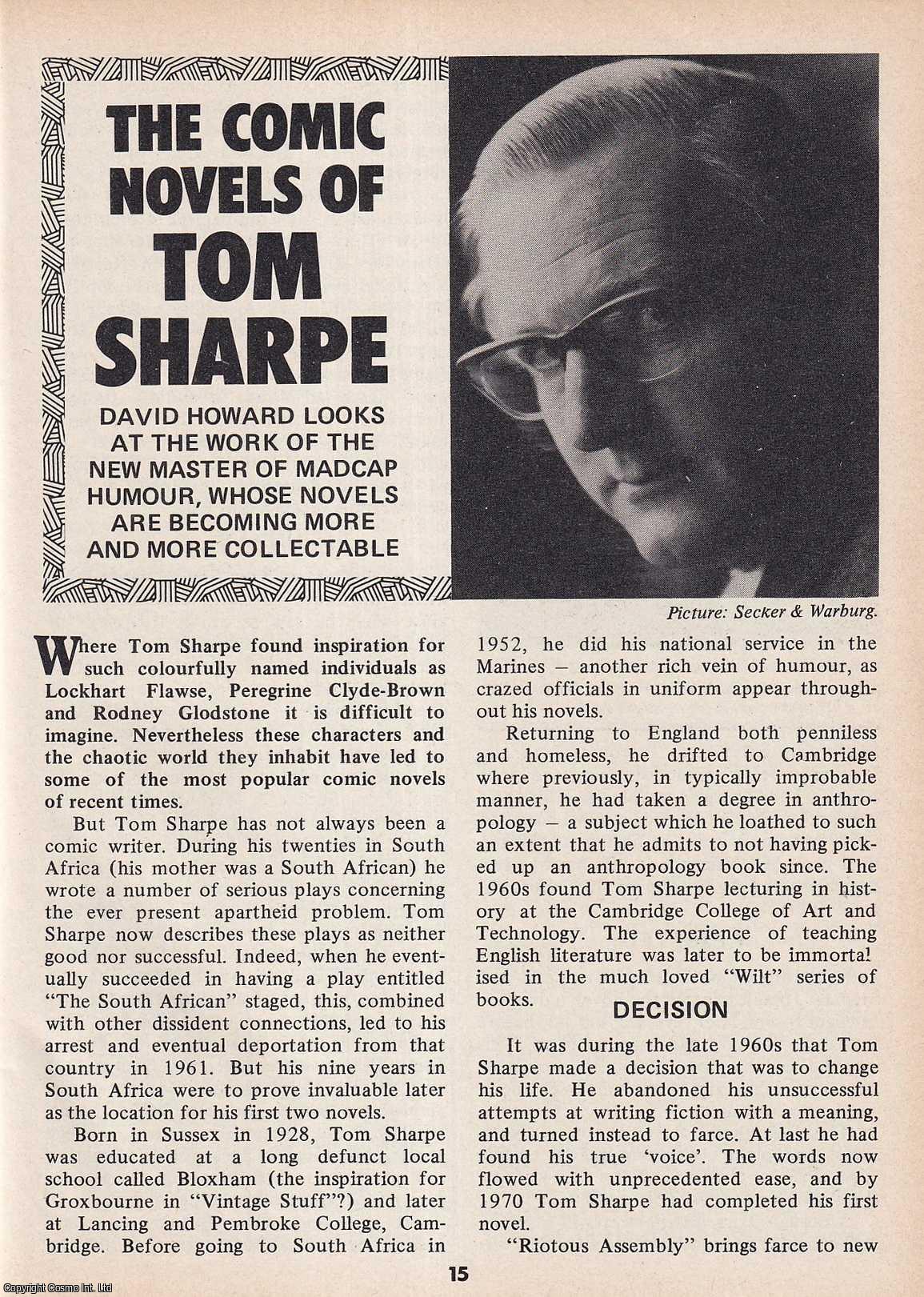 David Howard - The Comic Novels of Tom Sharpe. This is an original article separated from an issue of The Book & Magazine Collector publication, 1987.