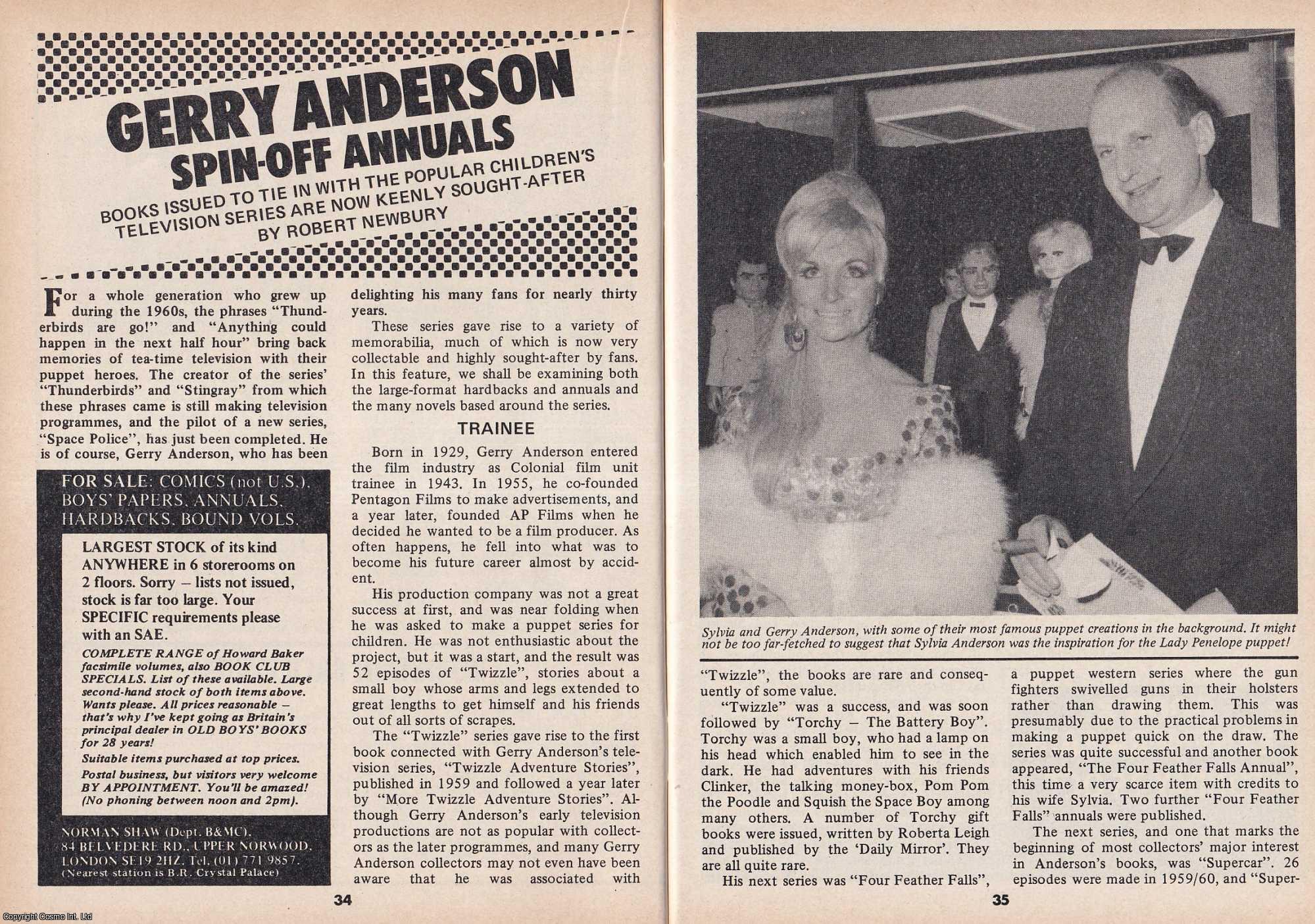 Robert Newbury - Gerry Anderson Spin-Off Annuals. This is an original article separated from an issue of The Book & Magazine Collector publication, 1987.