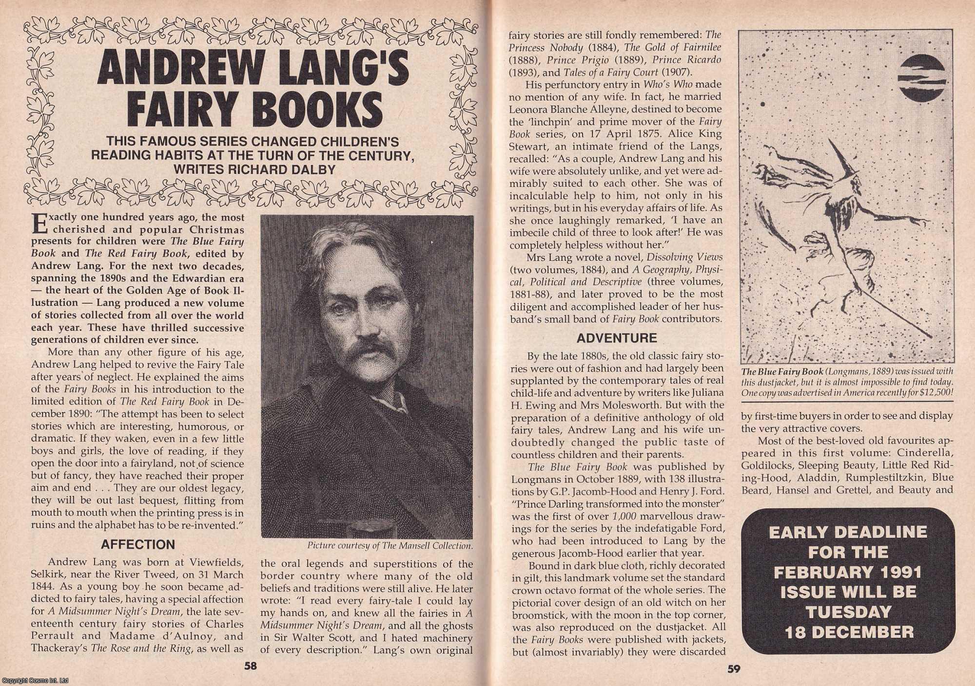 Richard Dalby - Andrew Lang's Fairy Books. This is an original article separated from an issue of The Book & Magazine Collector publication, 1990.