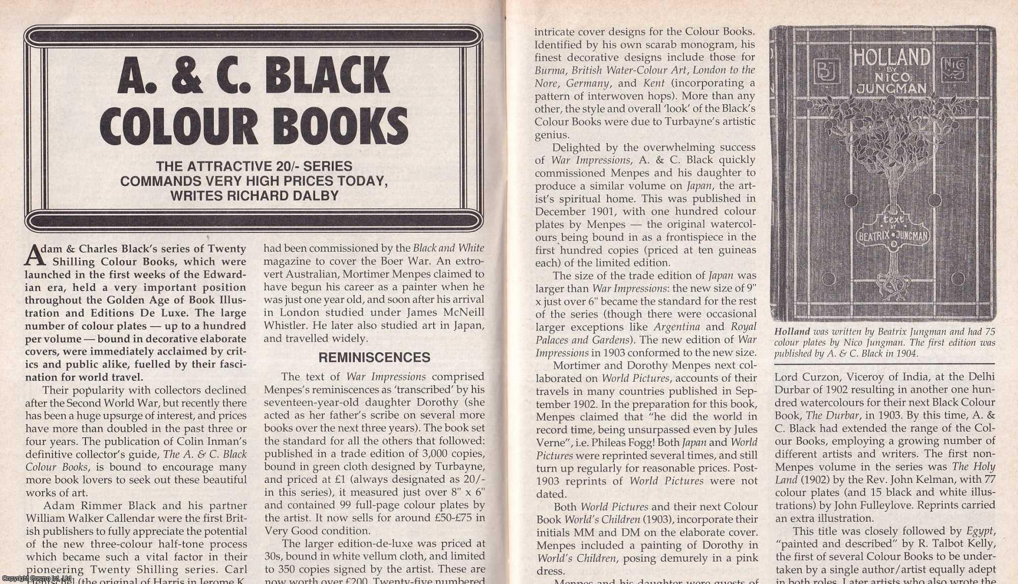 Richard Dalby - A. and C. Black Colour Books. This is an original article separated from an issue of The Book & Magazine Collector publication, 1991.