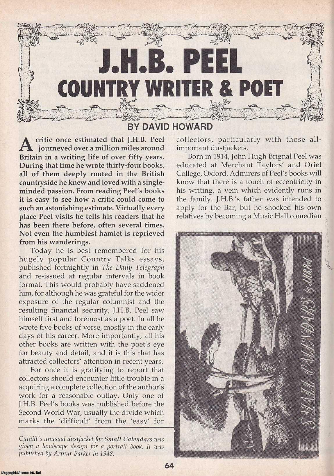 David Howard - J. H. B. Peel. Country Writer and Poet. This is an original article separated from an issue of The Book & Magazine Collector publication, 1991.