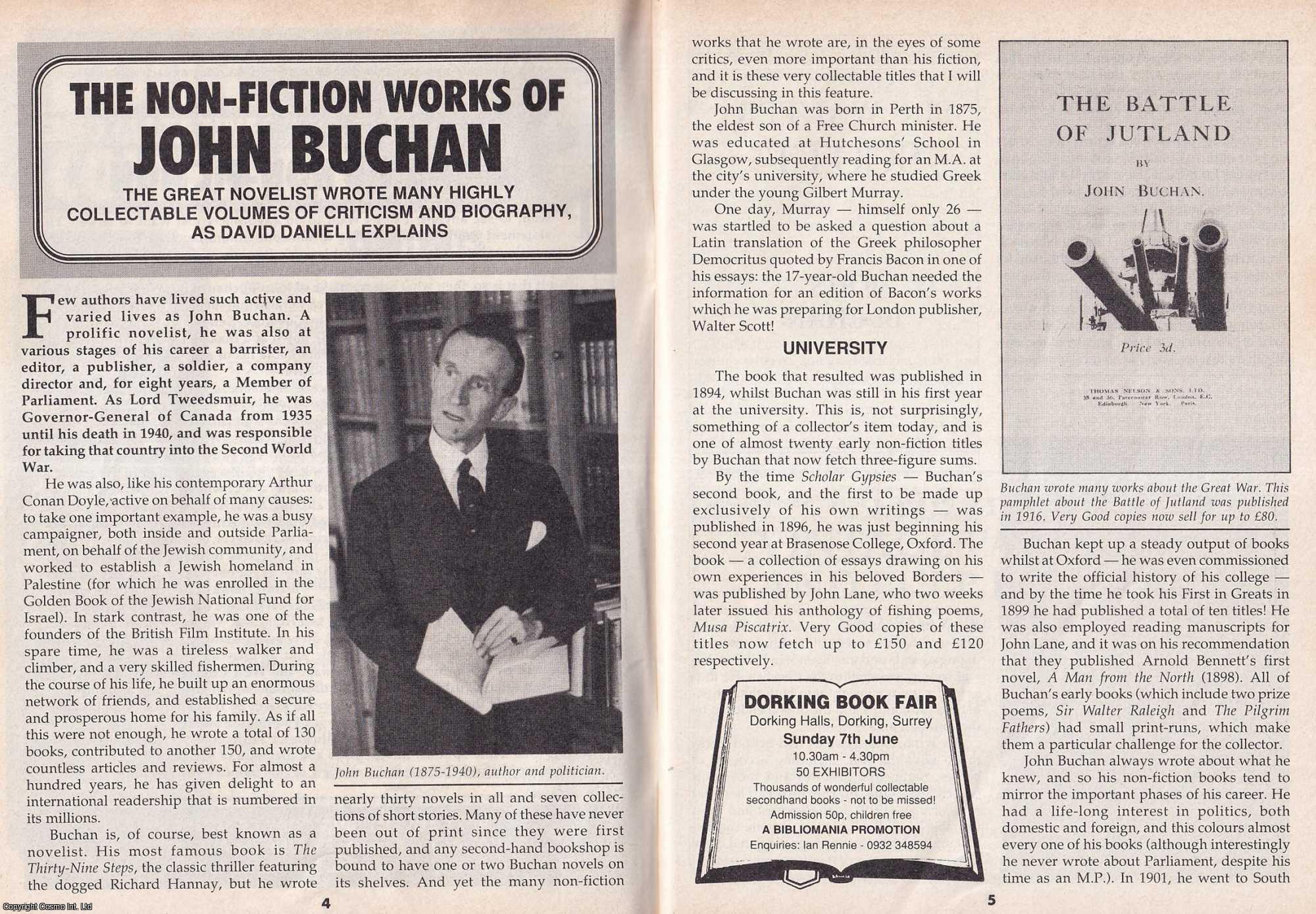 David Daniell - The Non-Fiction Works of John Buchan. Collectable Volumes of Criticism and Biography. This is an original article separated from an issue of The Book & Magazine Collector publication, 1992.