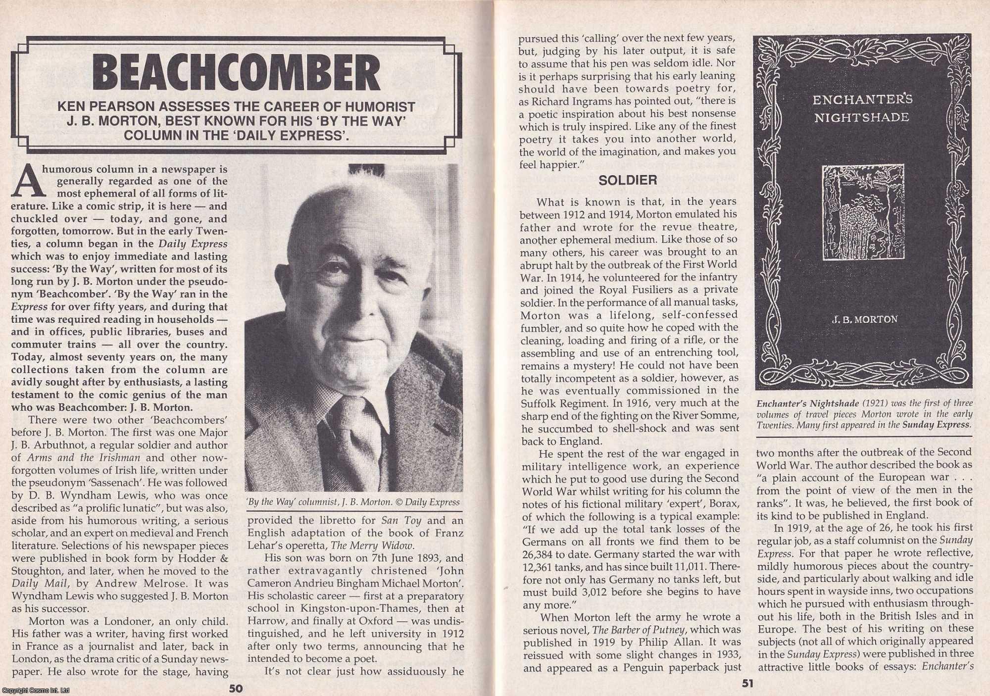 Ken Pearson - Beachcomber : Humorist J. B. Morton. This is an original article separated from an issue of The Book & Magazine Collector publication, 1992.