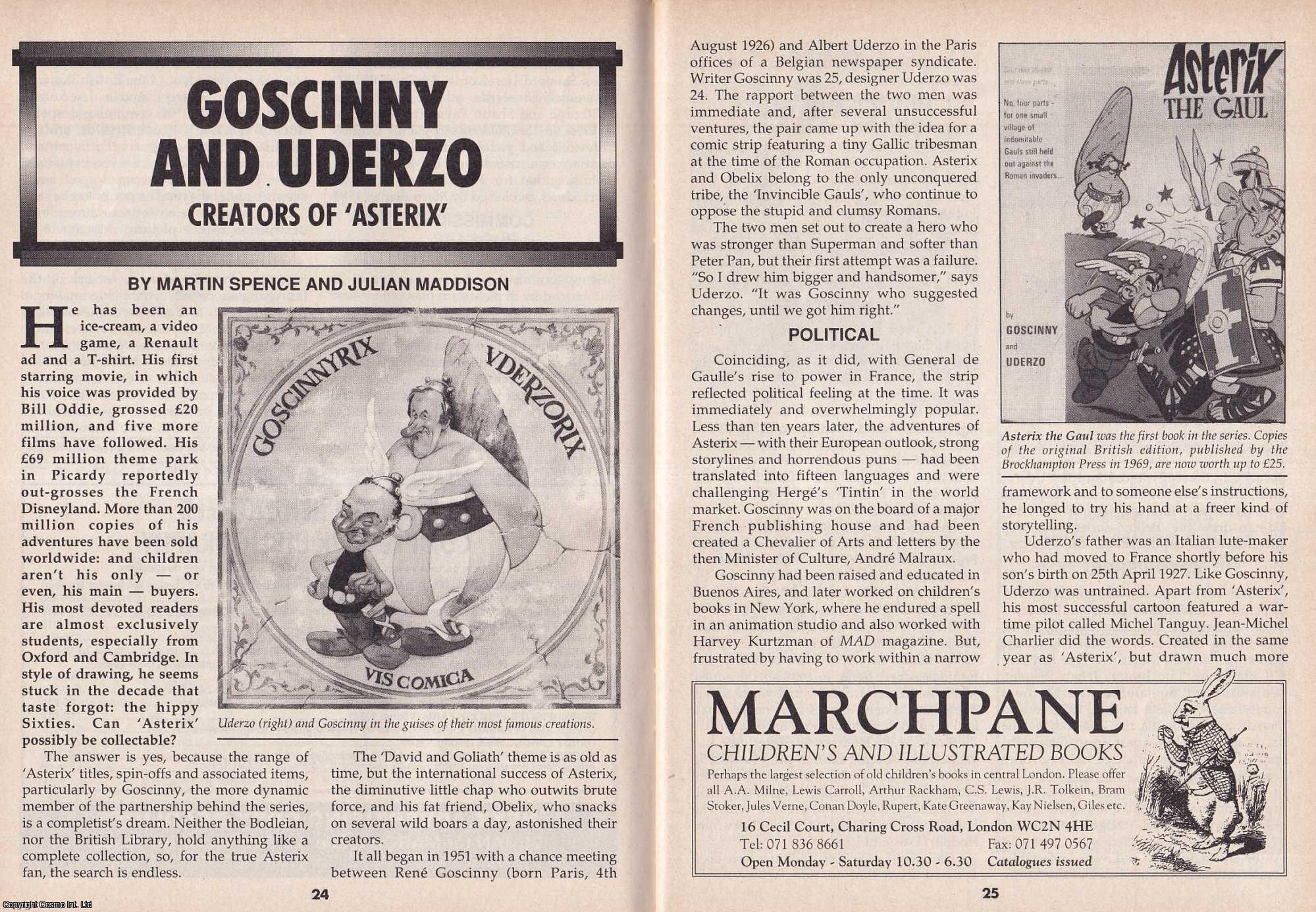 Martin Spence & Julian Maddison - Goscinny and Uderzo. Creators of Asterix. This is an original article separated from an issue of The Book & Magazine Collector publication.