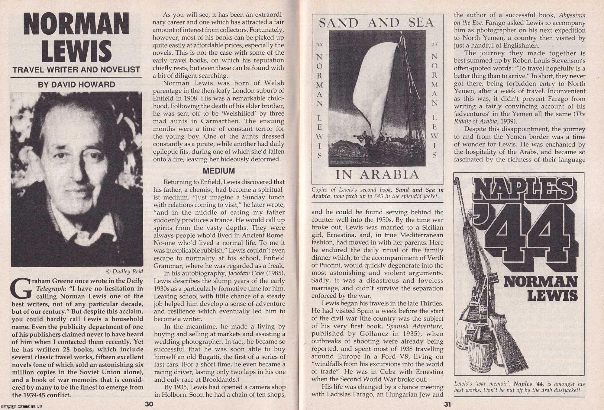 David Howard - Norman Lewis. Travel Writer and Novelist. This is an original article separated from an issue of The Book & Magazine Collector publication, 1994.