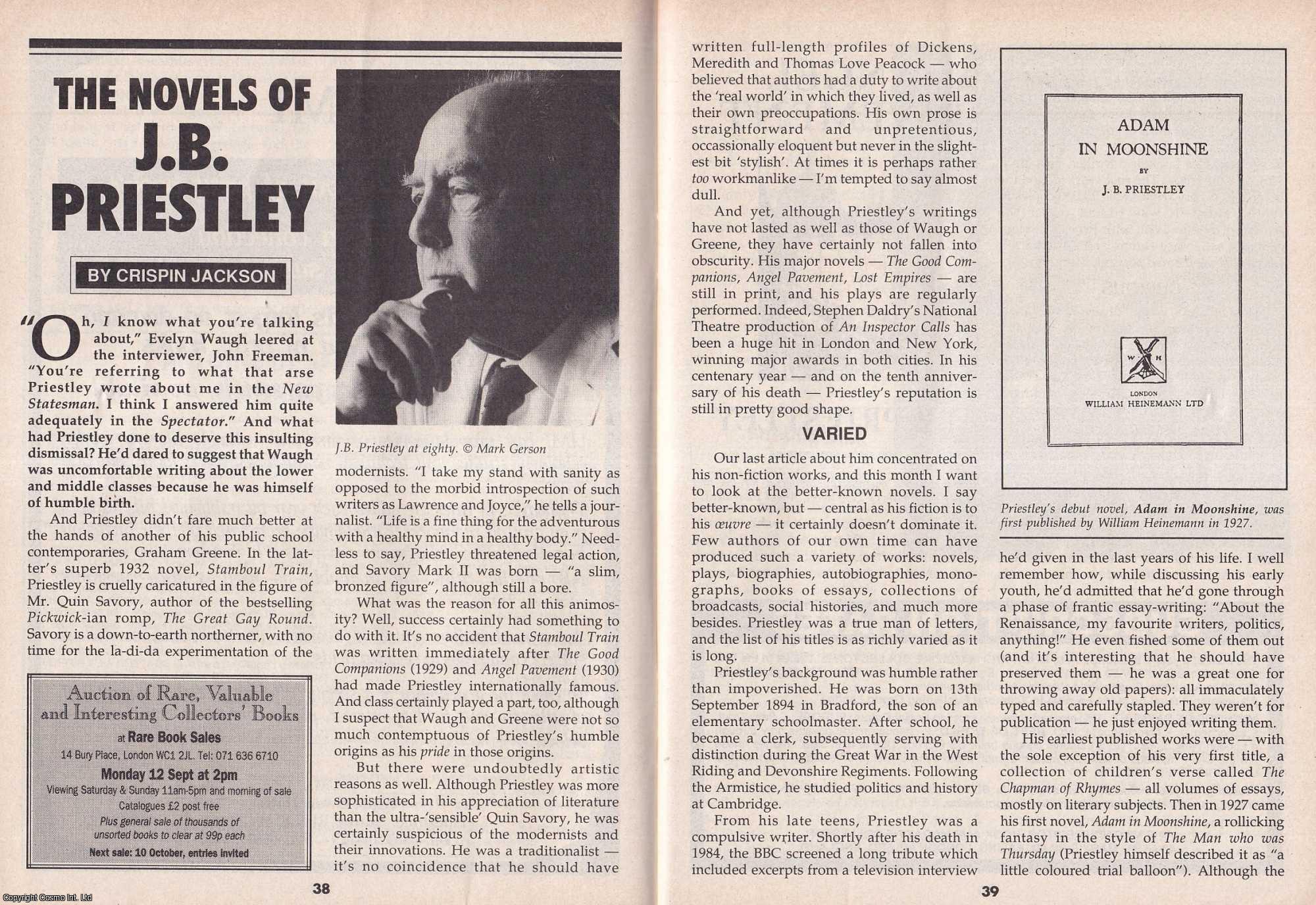 Crispin Jackson - The Novels of J. B. Priestley. This is an original article separated from an issue of The Book & Magazine Collector publication.