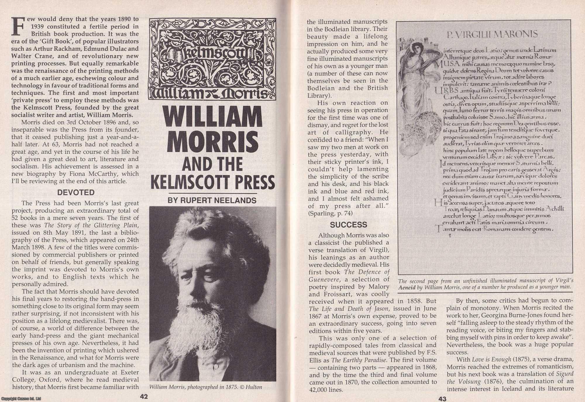 Rupert Neelands - William Morris and The Kelmscott Press. This is an original article separated from an issue of The Book & Magazine Collector publication.