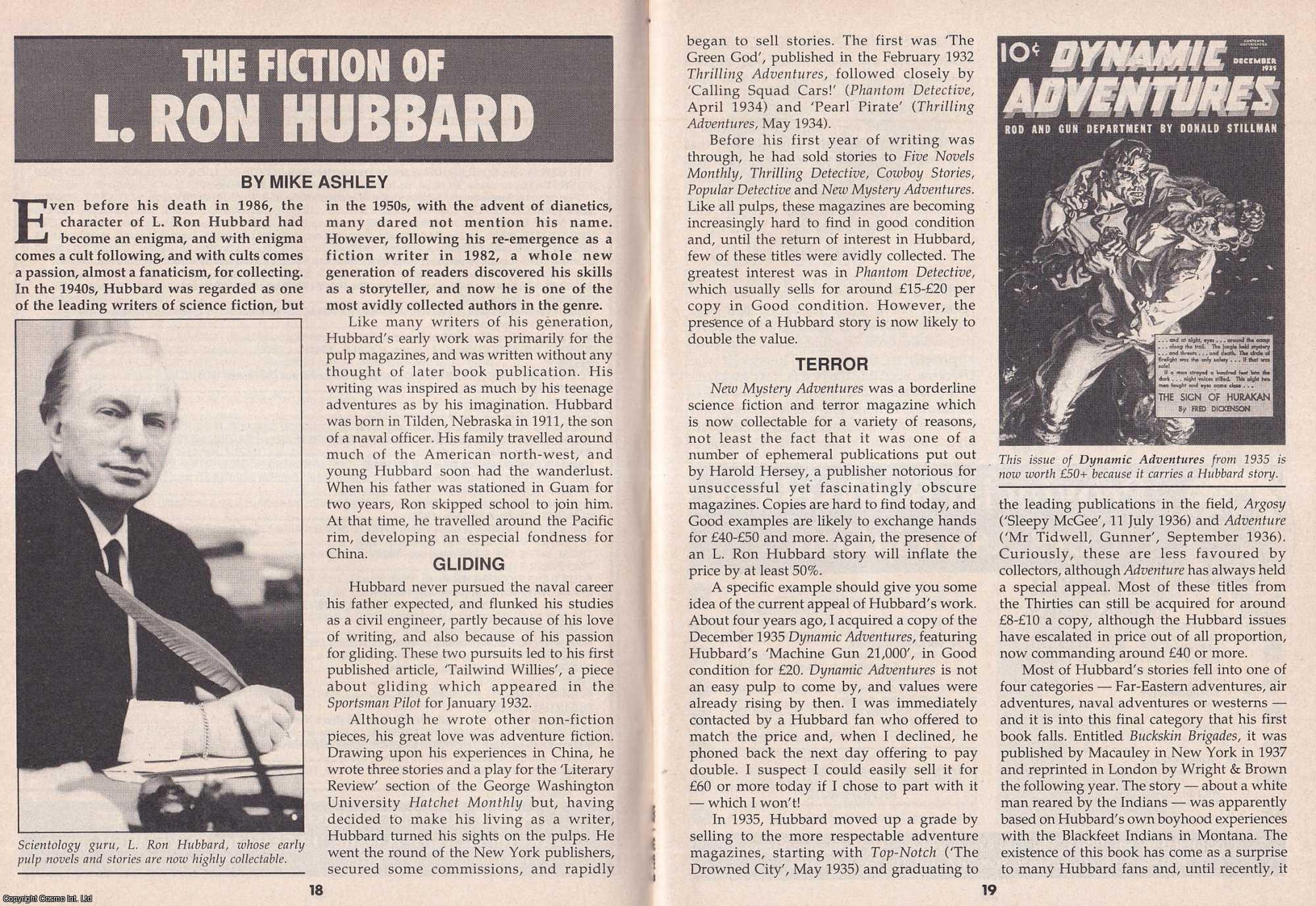 Mike Ashley - The Fiction of L. Ron Hubbard. This is an original article separated from an issue of The Book & Magazine Collector publication, 1995.
