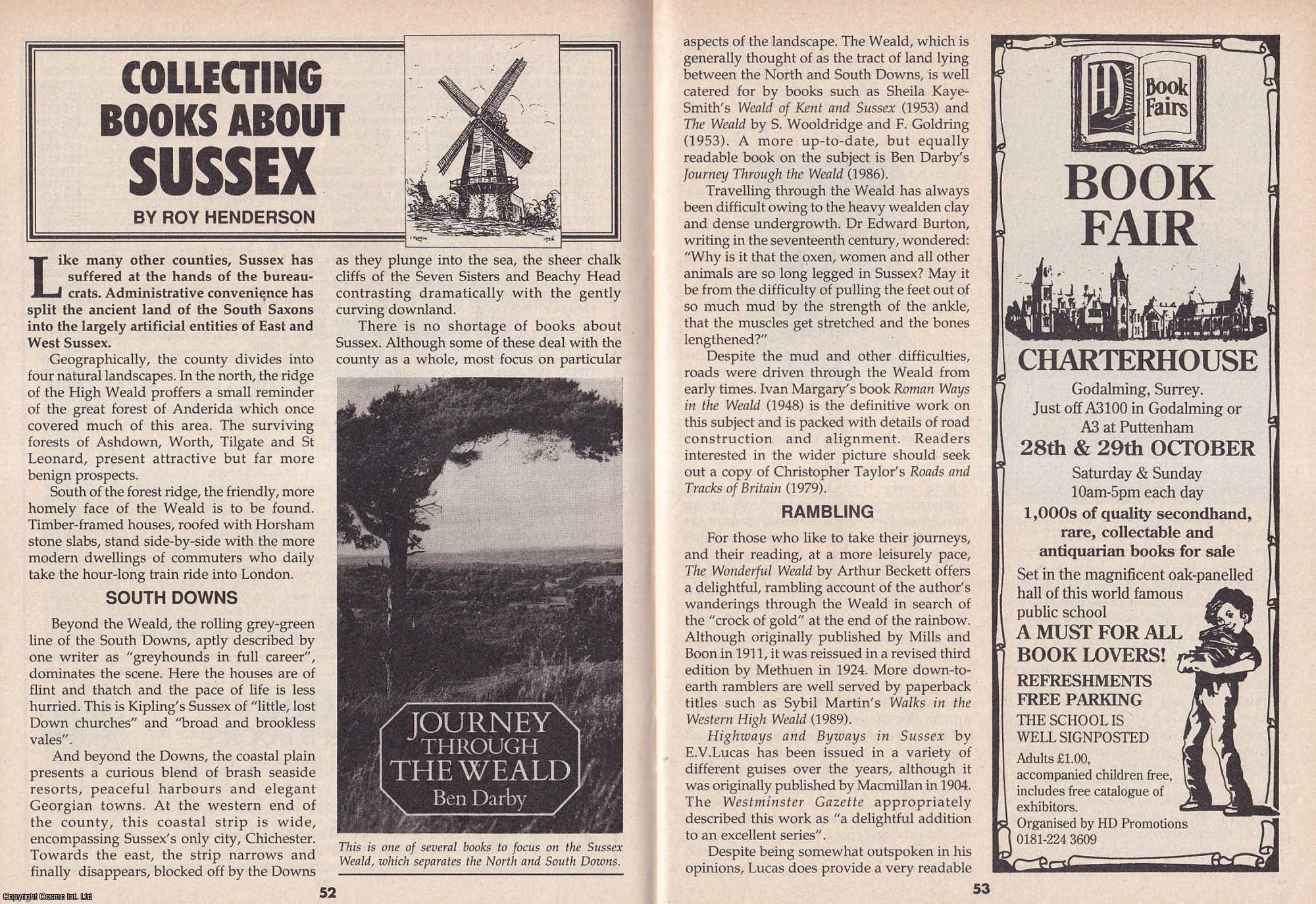 Roy Henderson - Collecting Books about Sussex. This is an original article separated from an issue of The Book & Magazine Collector publication.