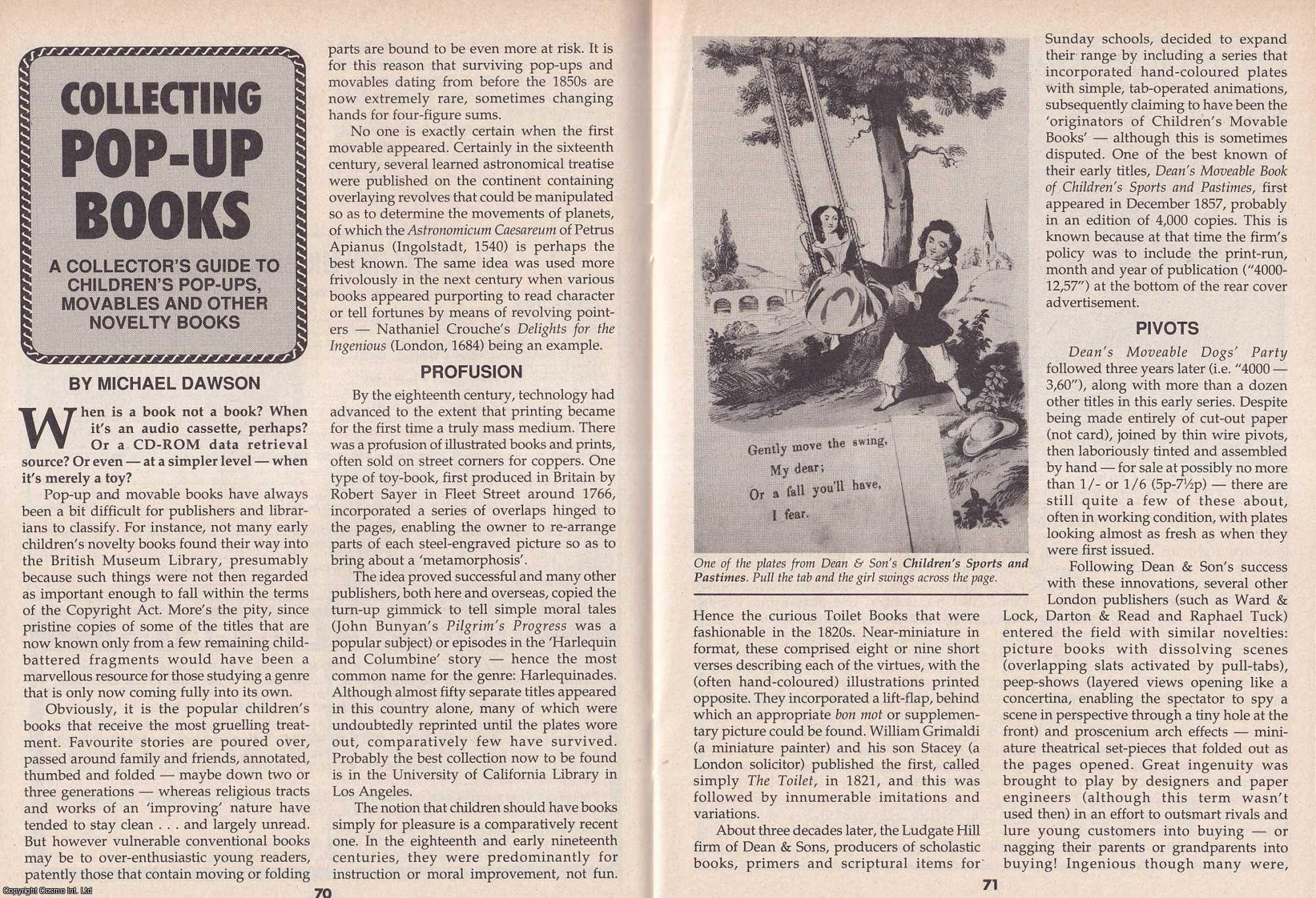 Michael Dawson - Collecting Pop-Up Books. This is an original article separated from an issue of The Book & Magazine Collector publication, 1995.