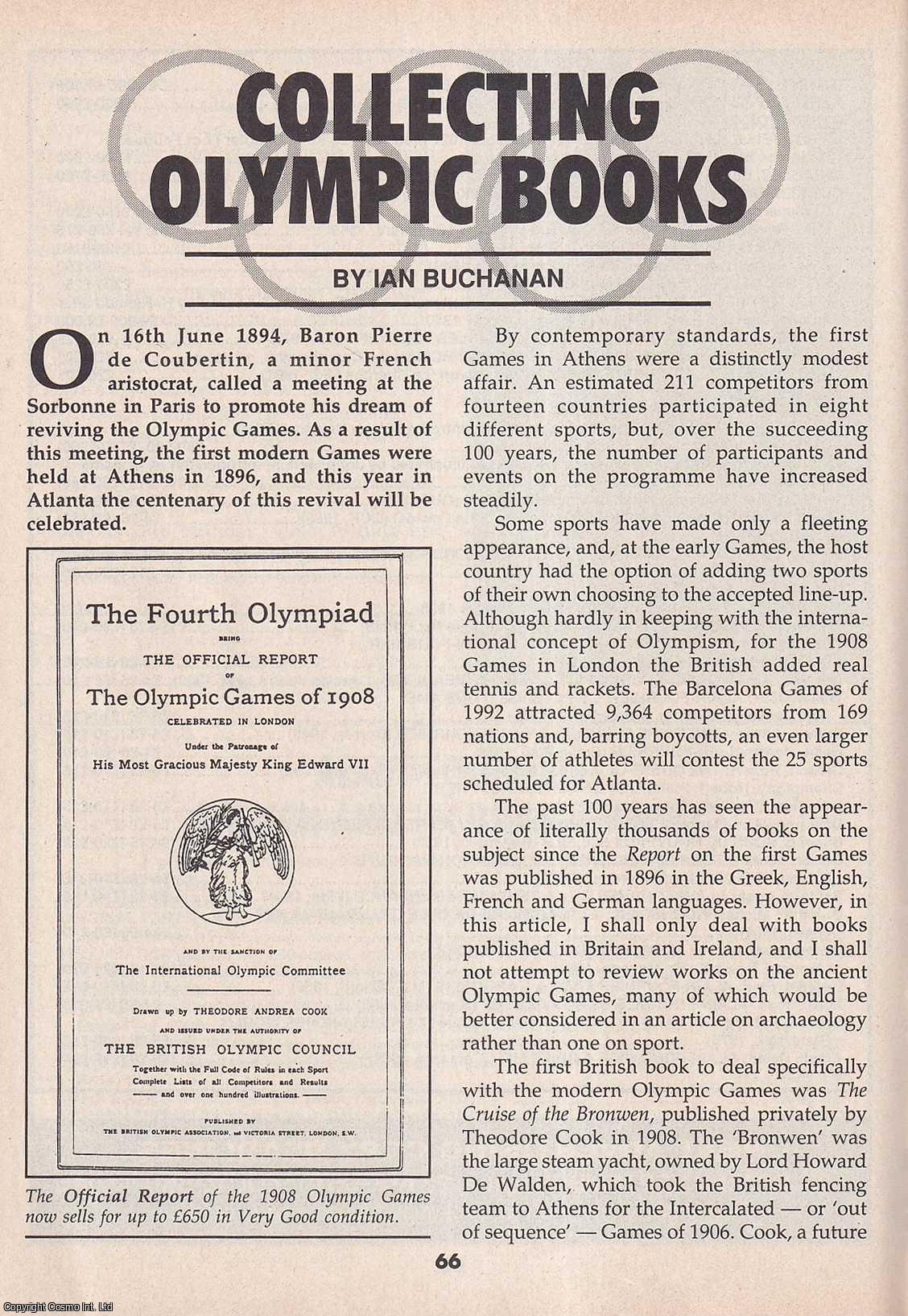 Ian Buchanan - Collecting Olympic Books. This is an original article separated from an issue of The Book & Magazine Collector publication.