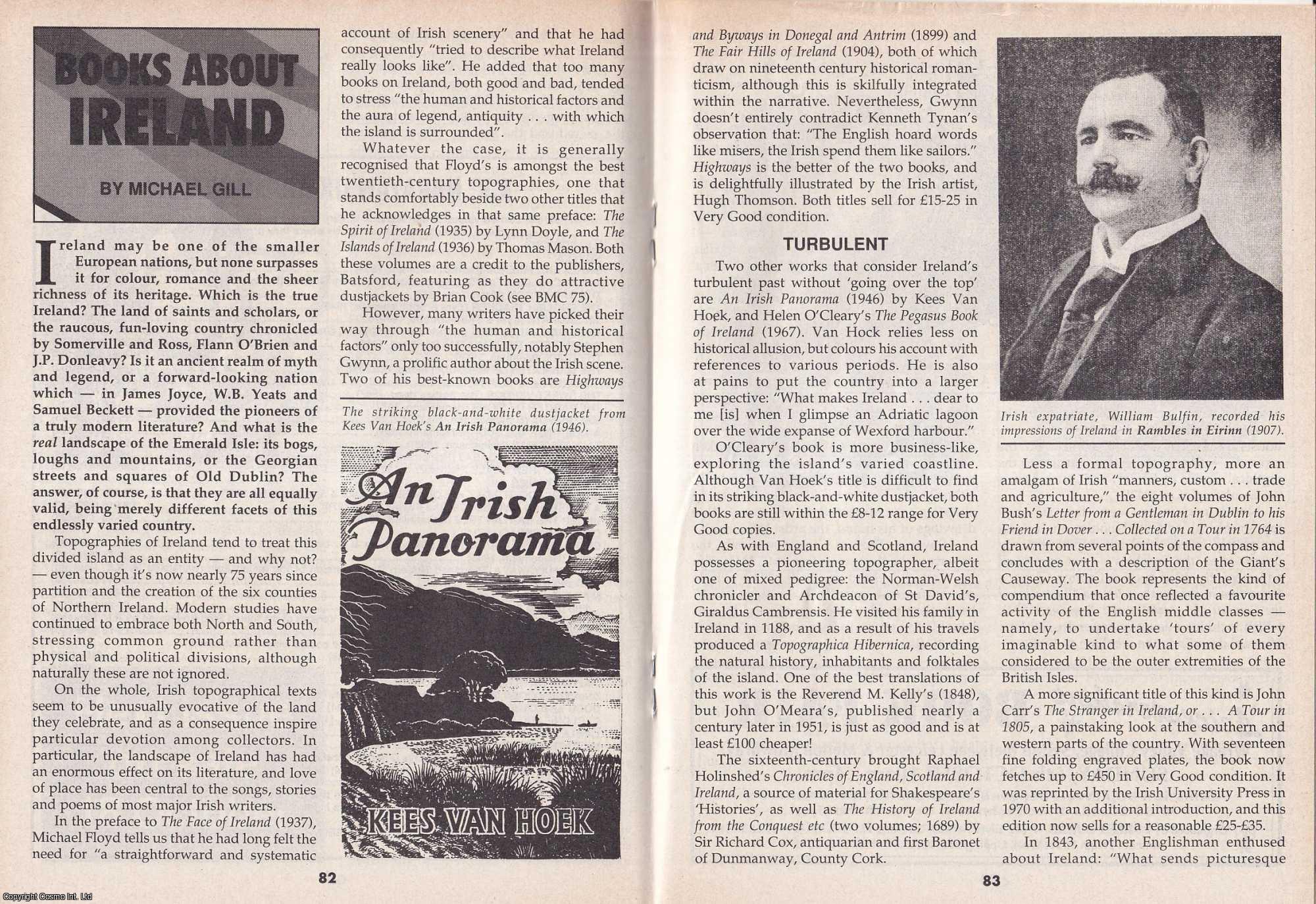 Michael Gill - Topographies of Ireland. This is an original article separated from an issue of The Book & Magazine Collector publication, 1996.