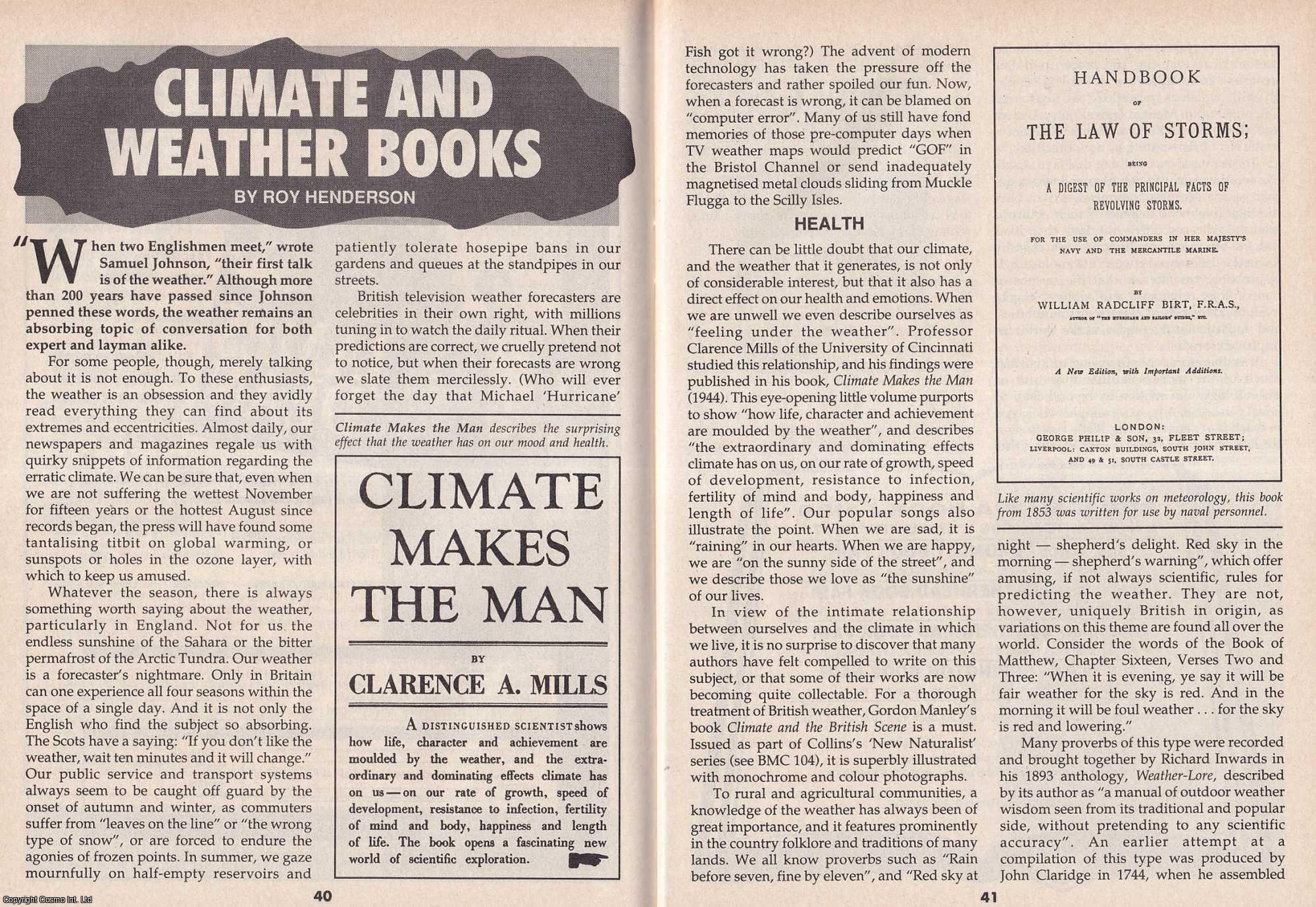 Roy Henderson - Climate and Weather Books. This is an original article separated from an issue of The Book & Magazine Collector publication, 1996.