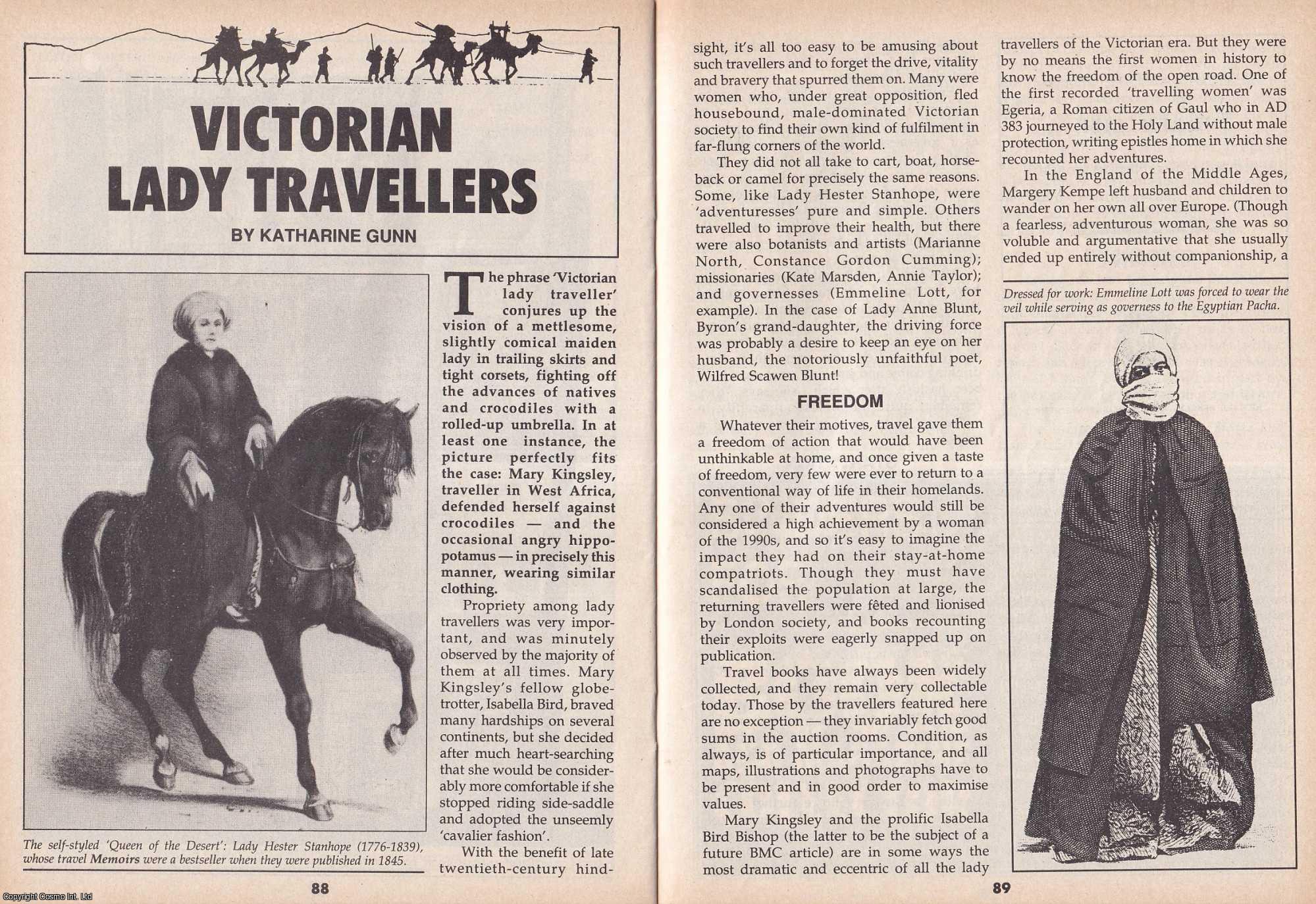 Katharine Gunn - Collecting Victorian Lady Travellers. This is an original article separated from an issue of The Book & Magazine Collector publication, 1997.
