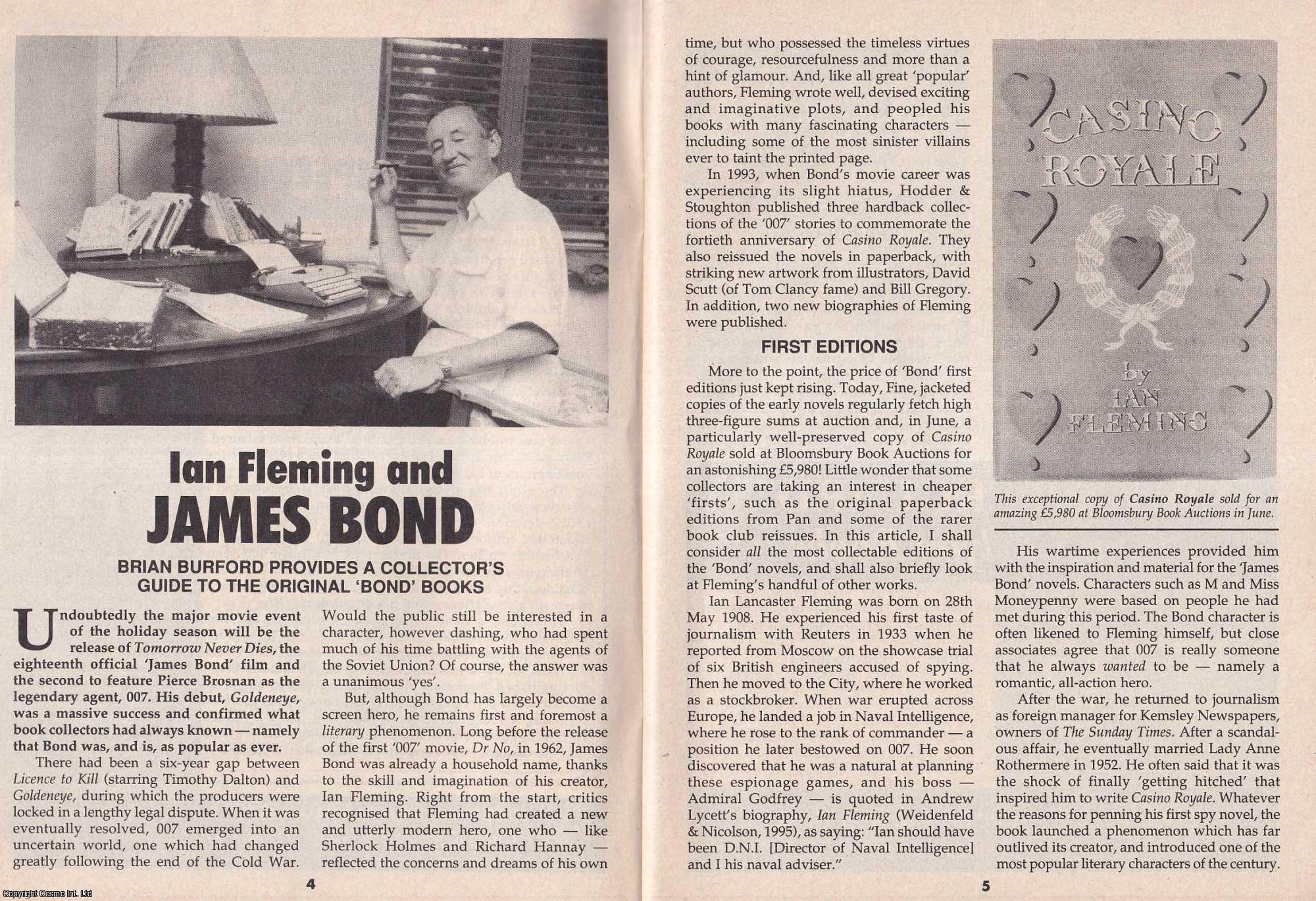 Brian Burford - Ian Fleming and James Bond. A Collector's Guide to The Original Bond Books. This is an original article separated from an issue of The Book & Magazine Collector publication.