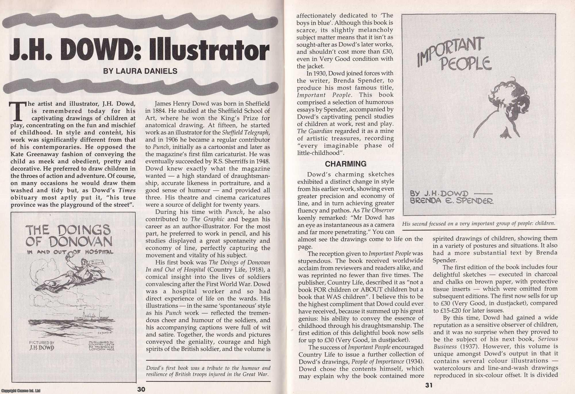 Laura Daniels - J. H. Dowd: Illustrator. This is an original article separated from an issue of The Book & Magazine Collector publication, 1998.