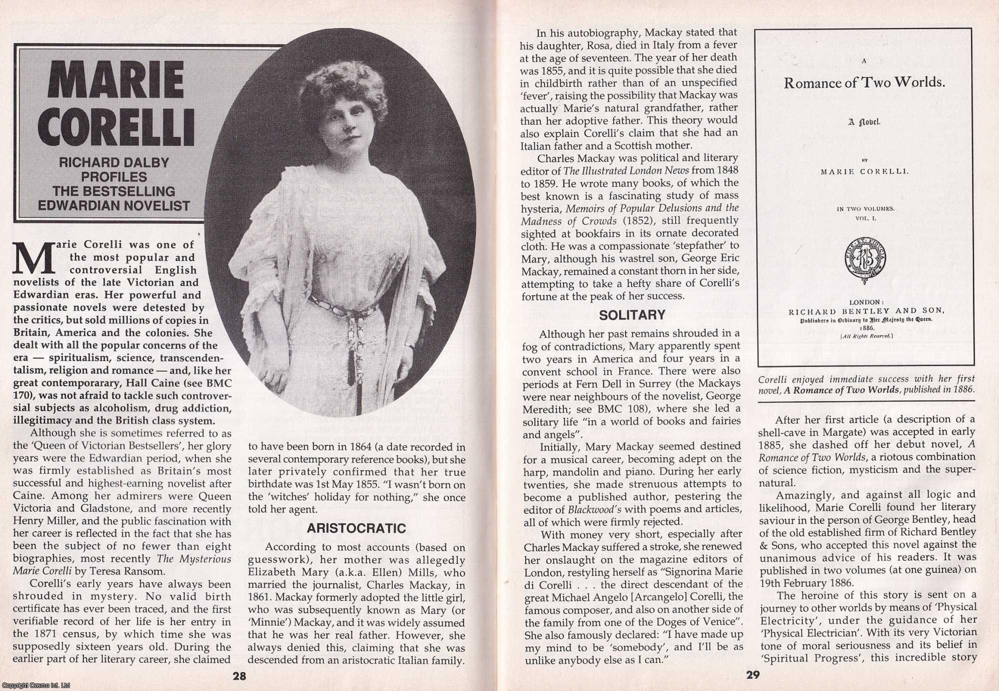 Richard Dalby - Marie Corelli. The Bestselling Edwardian Novelist. This is an original article separated from an issue of The Book & Magazine Collector publication, 1999.