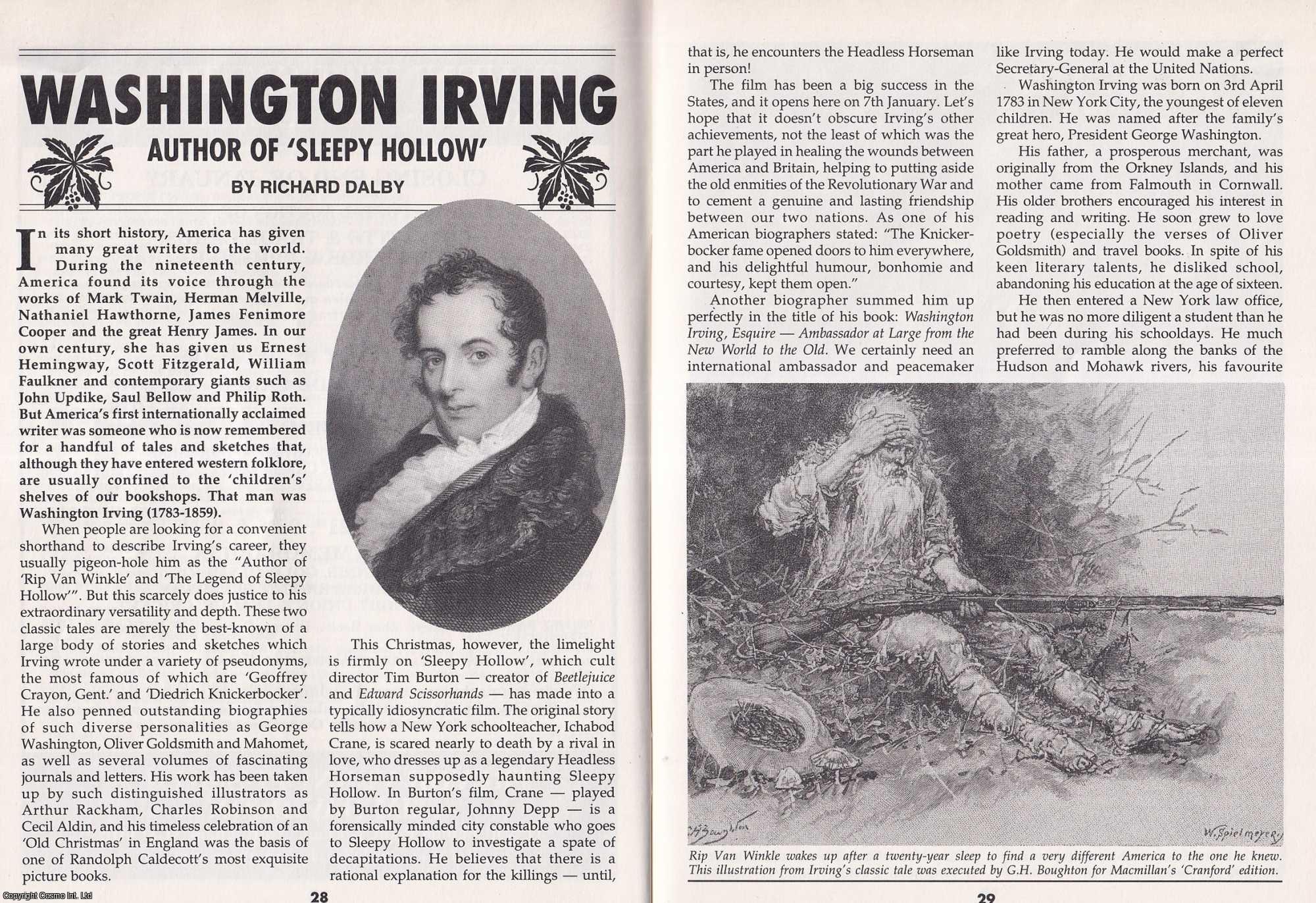 Richard Dalby - Washington Irving. Author of Sleepy Hollow. This is an original article separated from an issue of The Book & Magazine Collector publication.
