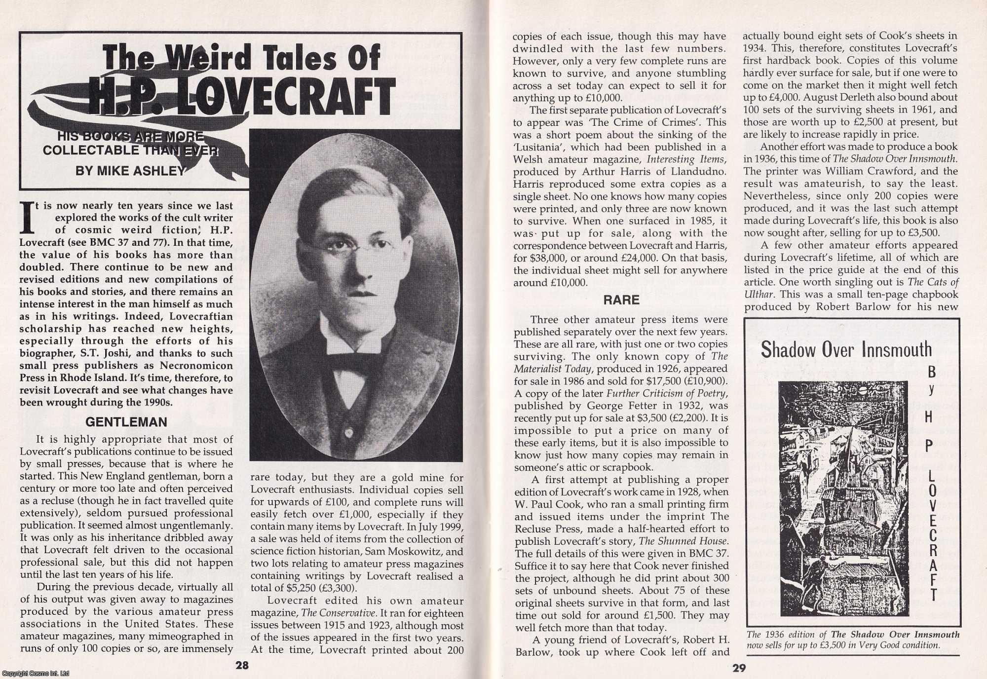 Mike Ashley - The Weird Tales of H.P. Lovecraft. This is an original article separated from an issue of The Book & Magazine Collector publication, 2000.