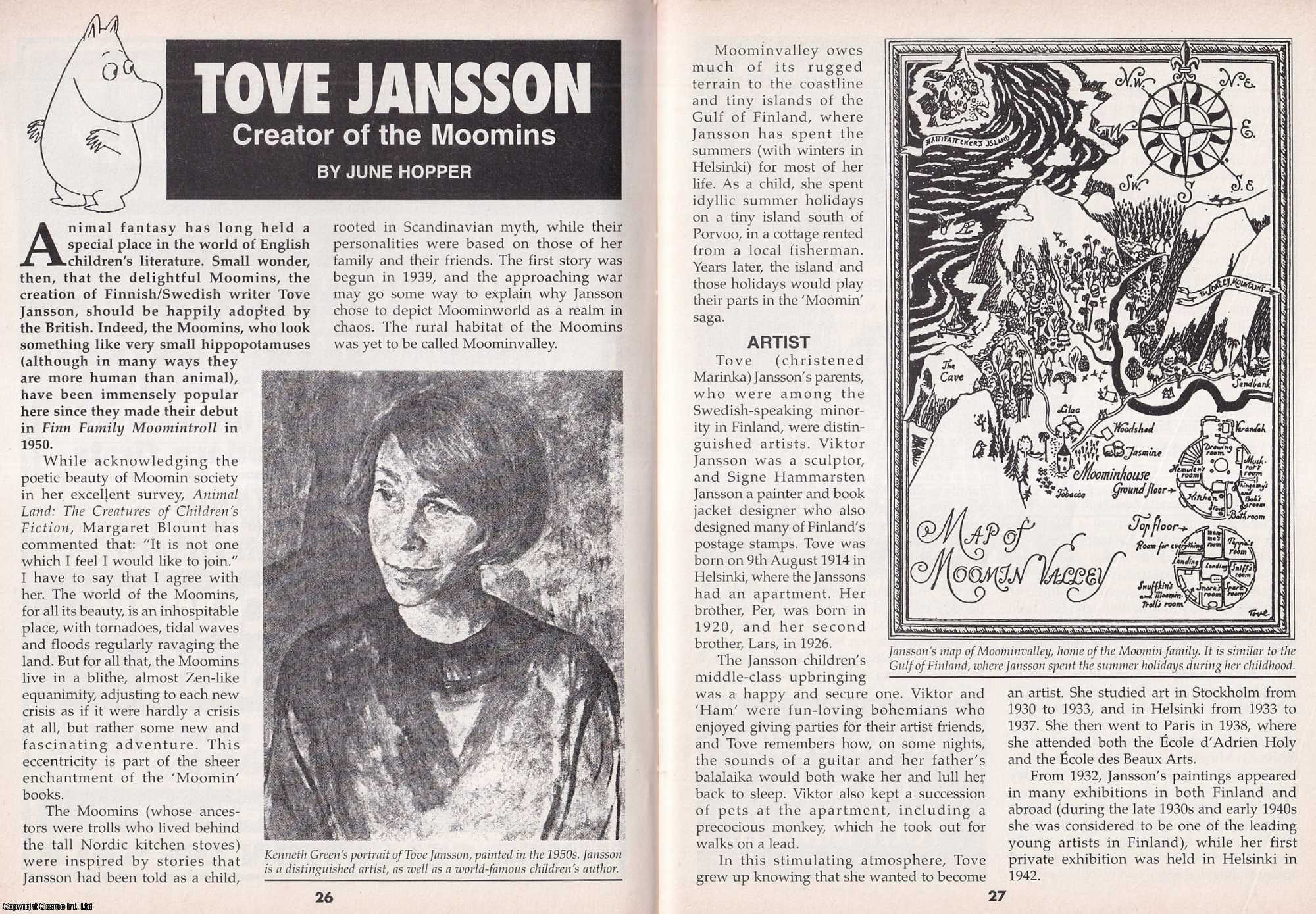 June Hopper - Tove Jansson. Creator of The Moomins. This is an original article separated from an issue of The Book & Magazine Collector publication.