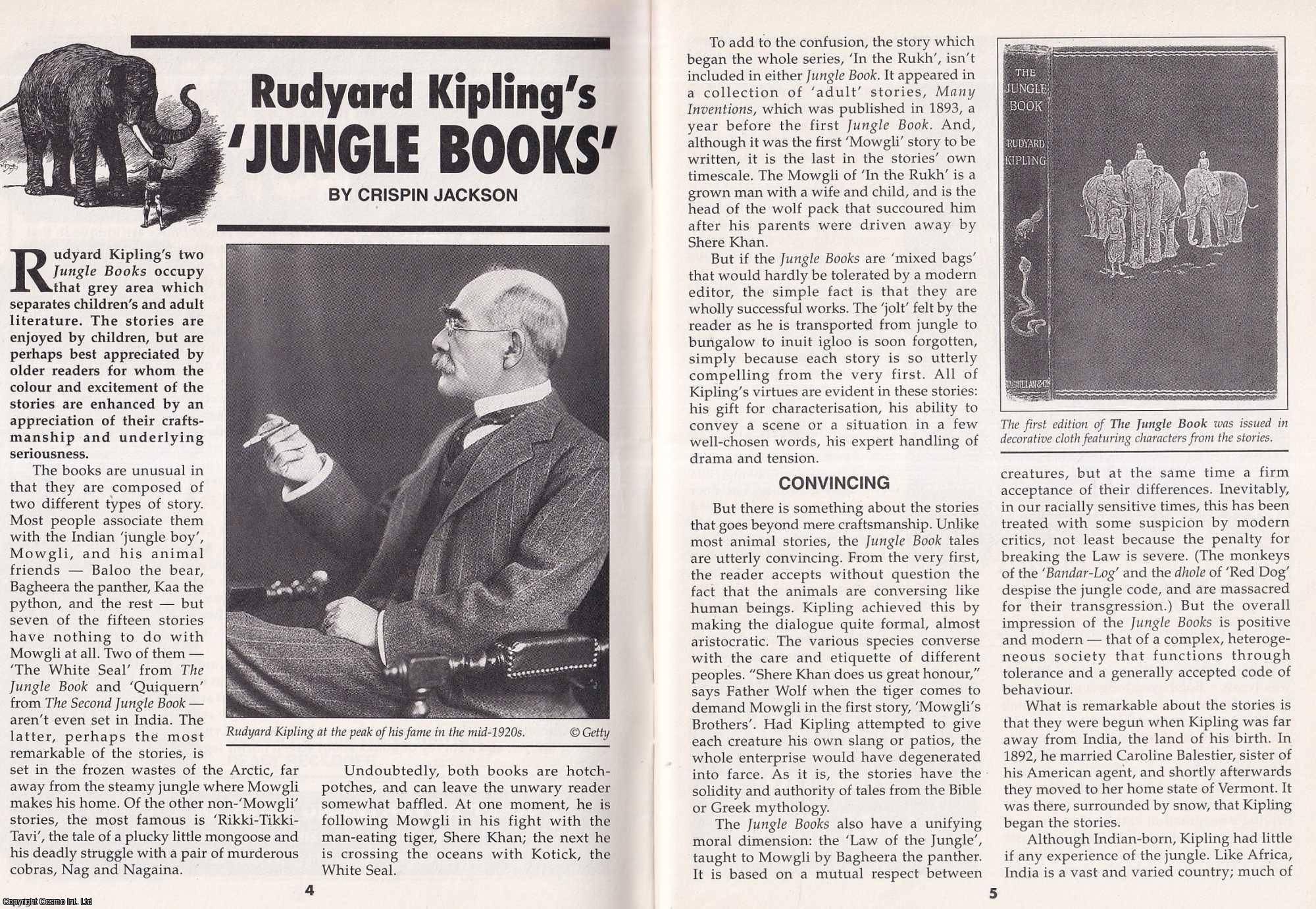 Crispin Jackson - Rudyard Kipling's Jungle Books. This is an original article separated from an issue of The Book & Magazine Collector publication.