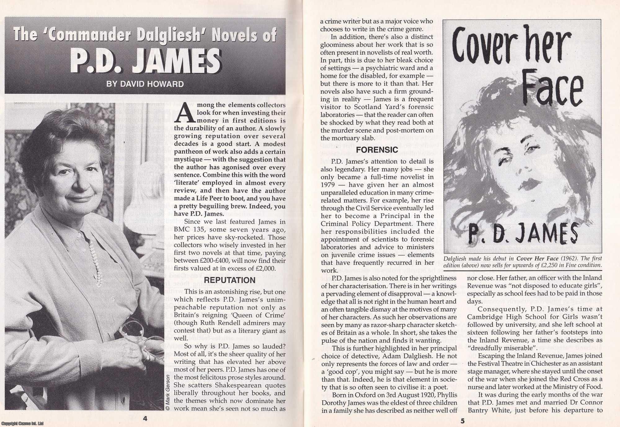 David Howard - The Commander Dalgliesh Novels of P.D. James. This is an original article separated from an issue of The Book & Magazine Collector publication, 2002.