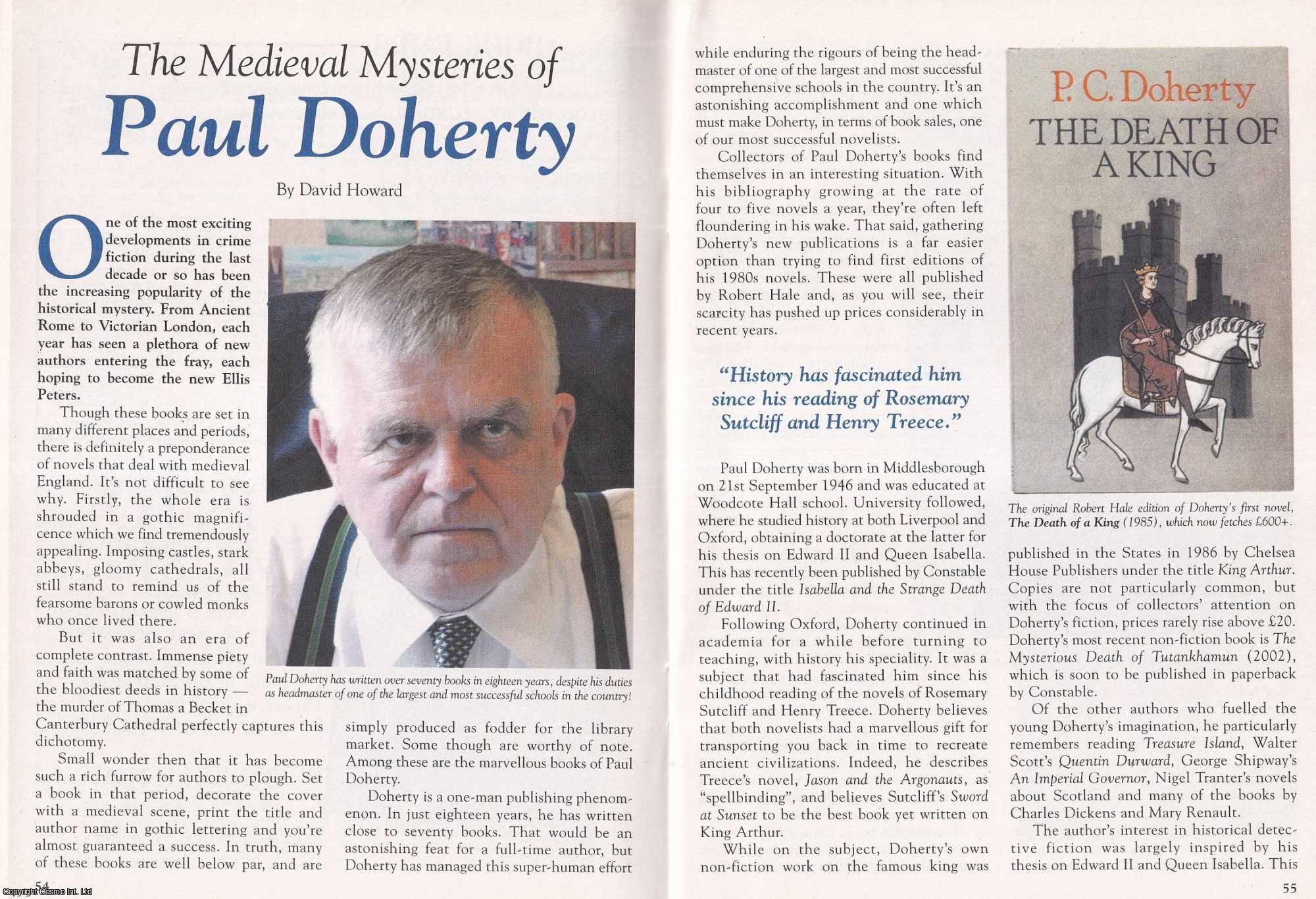 David Howard - The Medieval Mysteries of Paul Doherty. This is an original article separated from an issue of The Book & Magazine Collector publication.