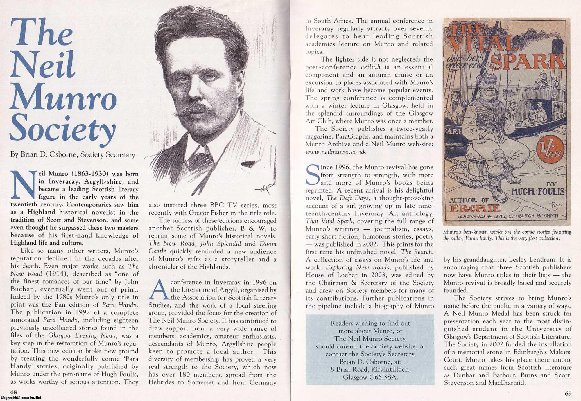 Brian D. Osborne - The Neil Munro Society. This is an original article separated from an issue of The Book & Magazine Collector publication.