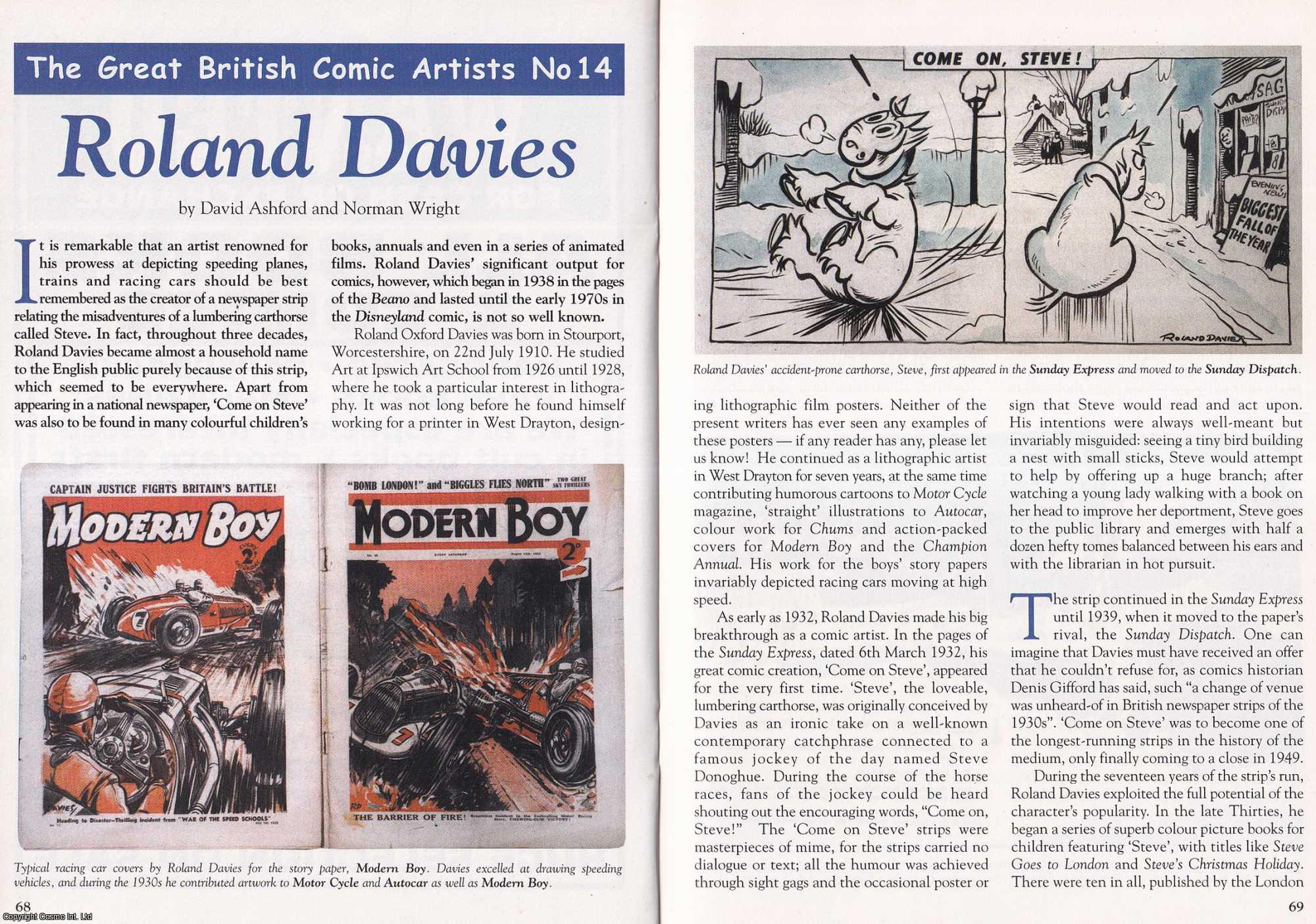 Norman Wright & David Ashford - Roland Davies : The Great British Comic Artist. This is an original article separated from an issue of The Book & Magazine Collector publication, 2003.