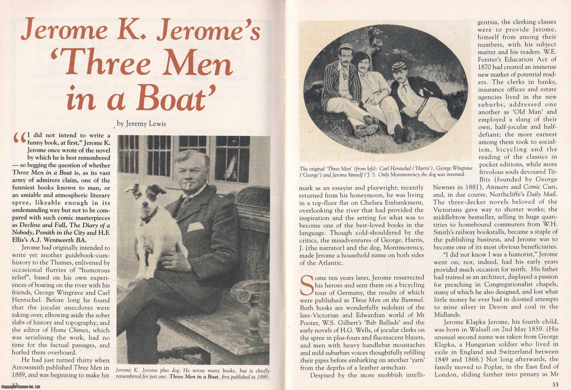 Jeremy Lewis - Jerome K. Jerome's Three Men in a Boat. This is an original article separated from an issue of The Book & Magazine Collector publication, 2004.