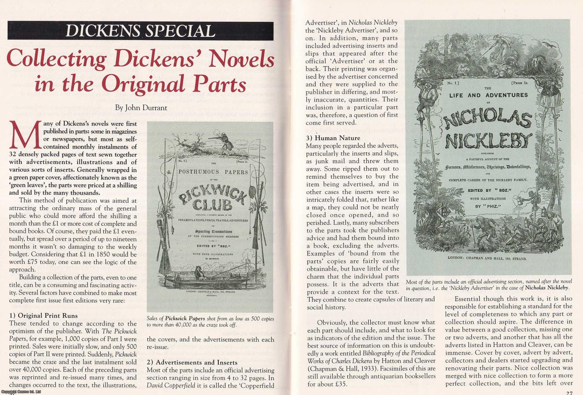 John Durrant - Collecting Dickens' Novels in The Original Parts. This is an original article separated from an issue of The Book & Magazine Collector publication, 2004.