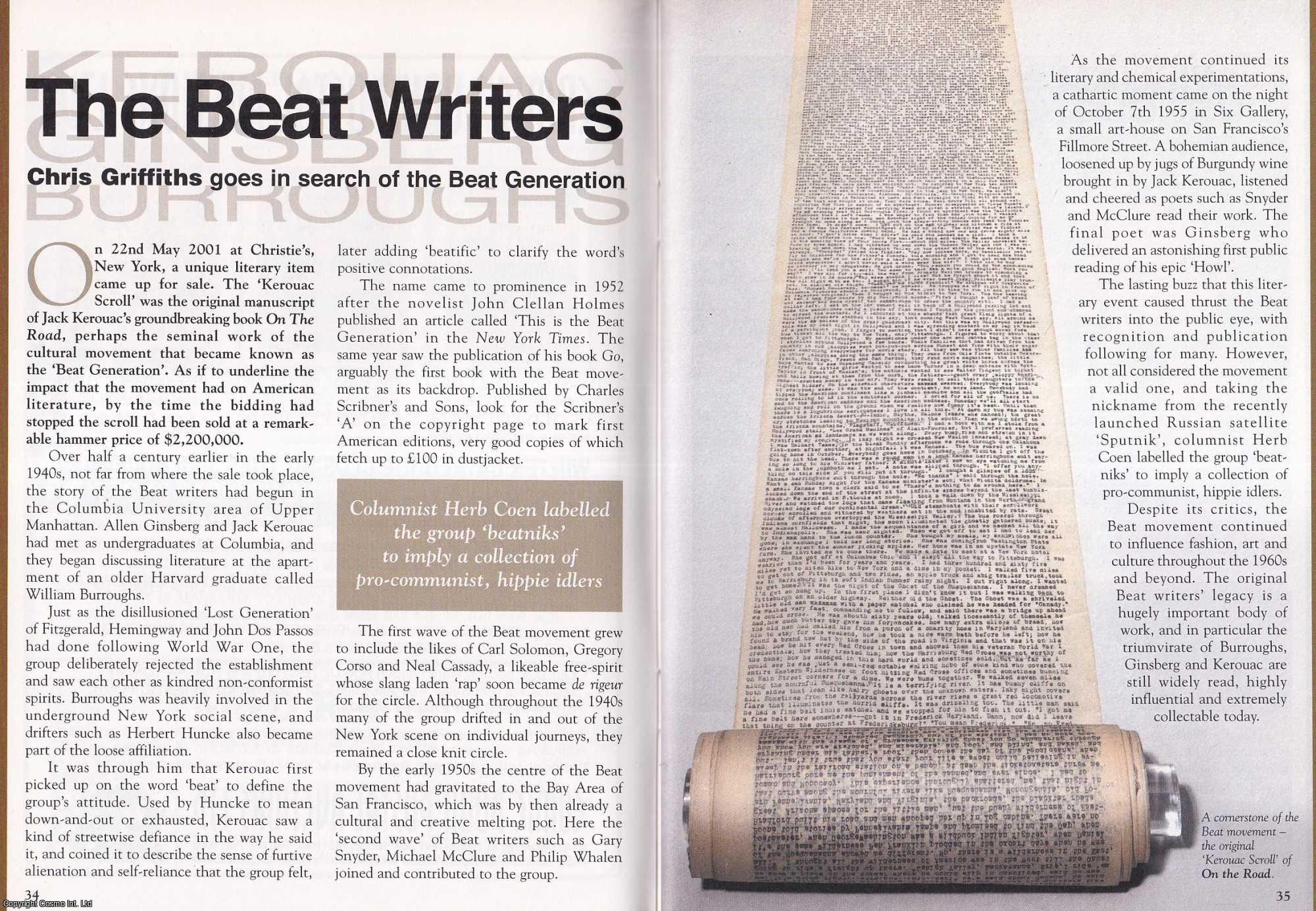 Chris Griffiths - The Beat Writers. Going in Search of The Beat Generation. This is an original article separated from an issue of The Book & Magazine Collector publication, 2004.