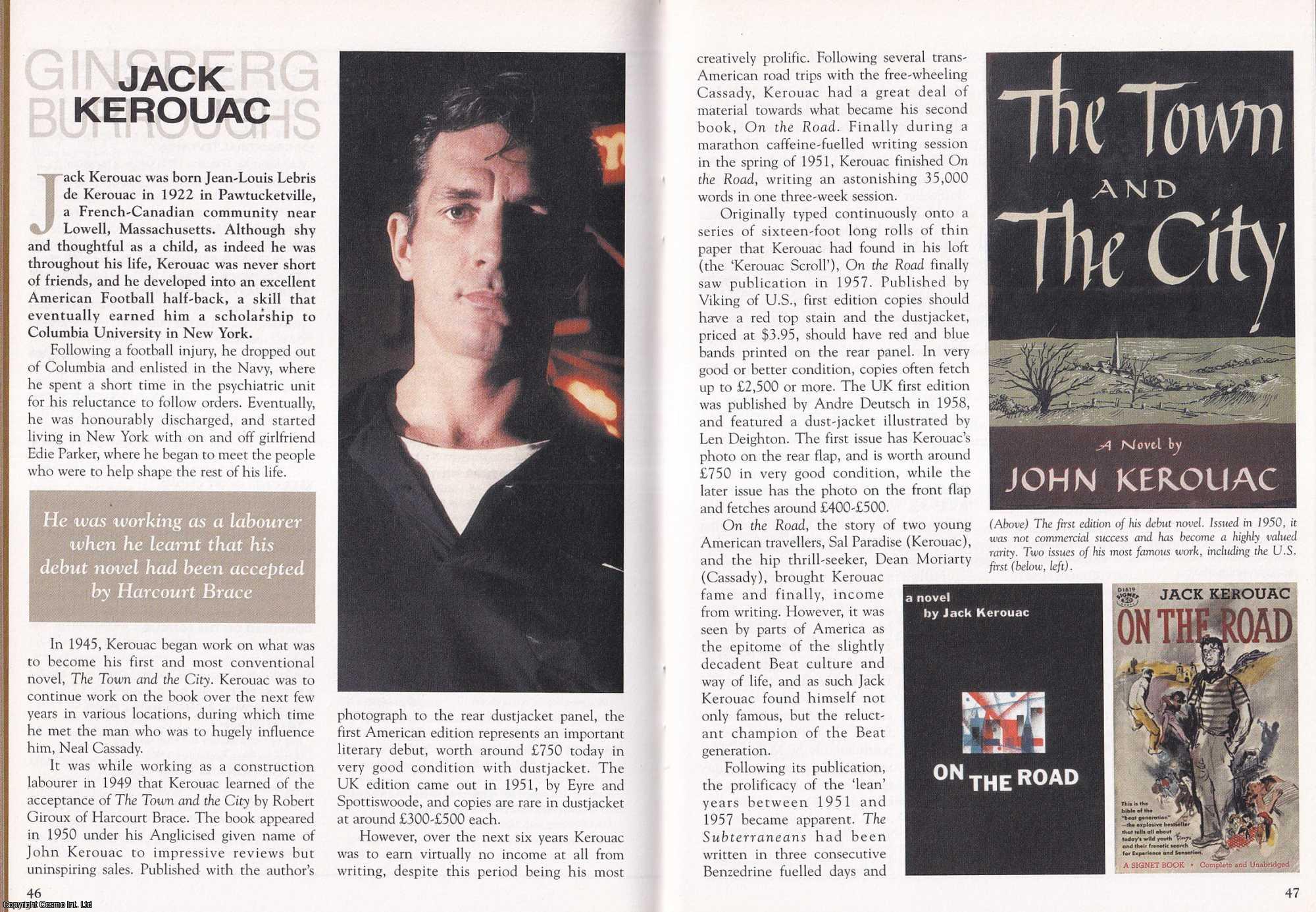 --- - Jack Kerouac. This is an original article separated from an issue of The Book & Magazine Collector publication.