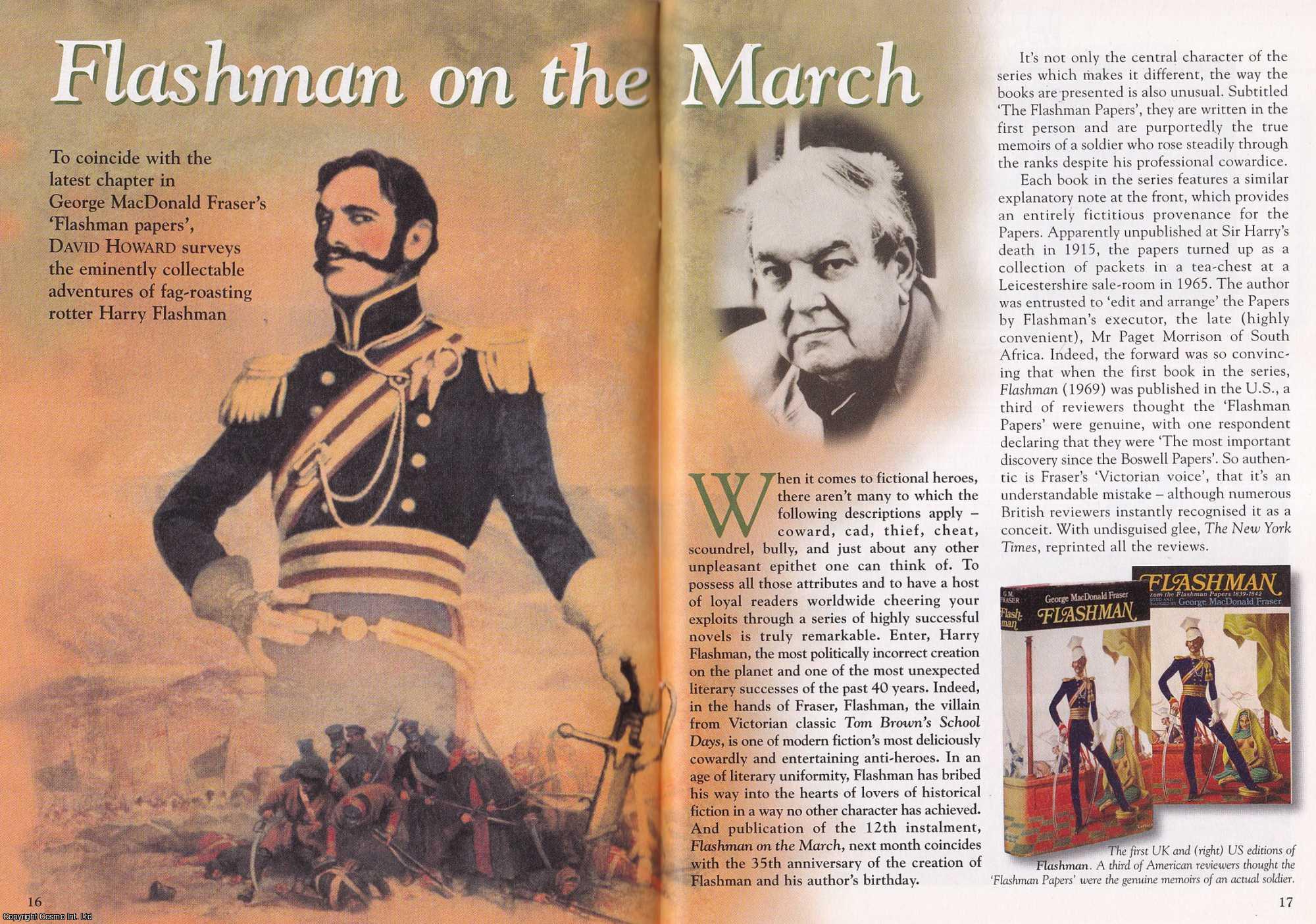 David Howard - Flashman on The March. The Eminently Collectable Adventures of Fag-Roasting Rotter Harry Flashman. This is an original article separated from an issue of The Book & Magazine Collector publication, 2005.