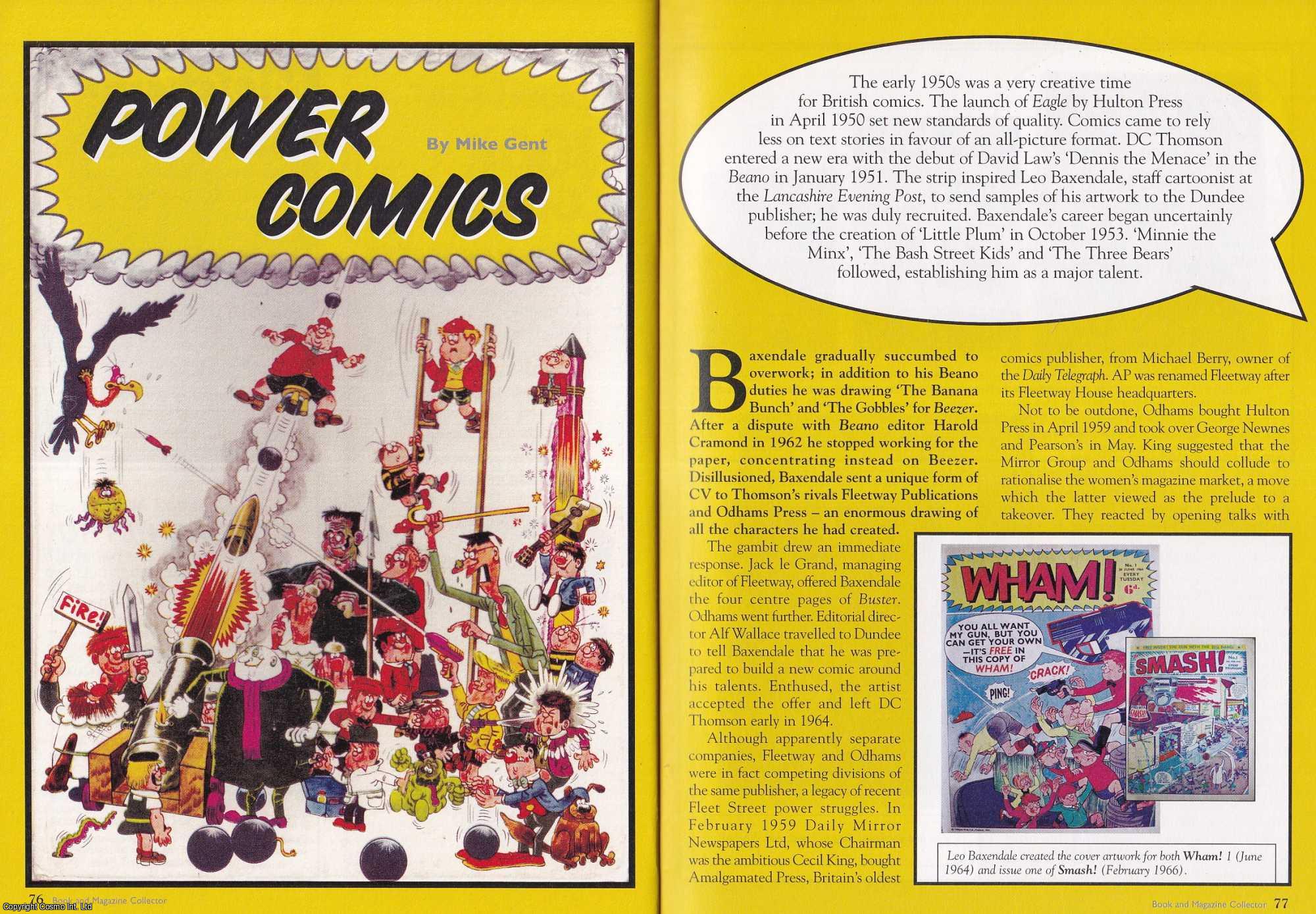Mike Gent - Power Comics. This is an original article separated from an issue of The Book & Magazine Collector publication, 2005.