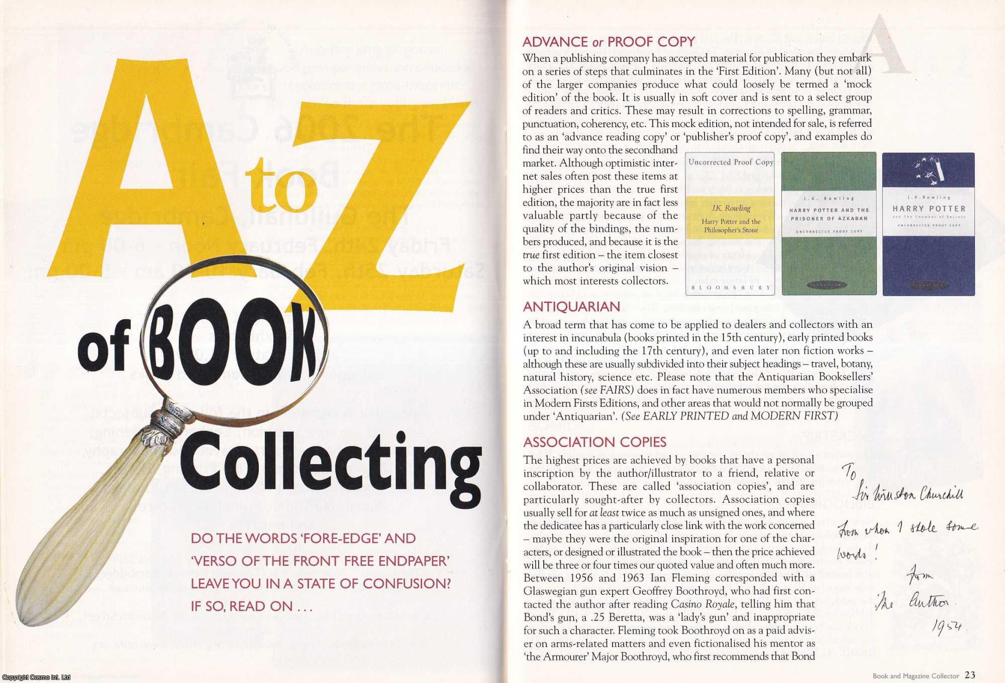 --- - A-Z of Book Collecting. This is an original article separated from an issue of The Book & Magazine Collector publication.