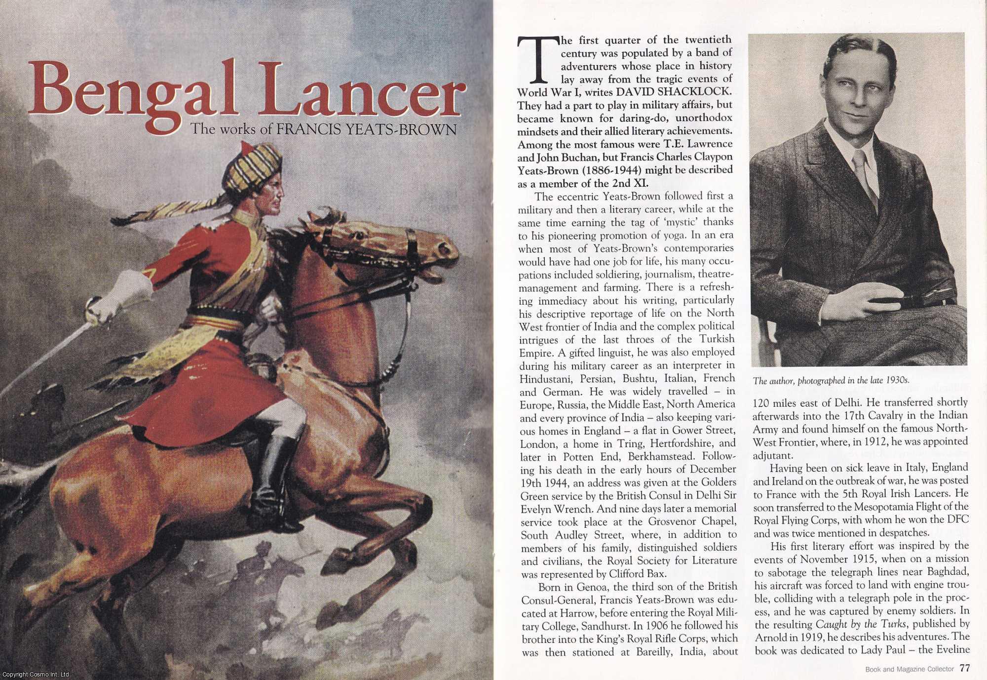 --- - Bengal Lancer. The Works of Francis Yeats-Brown. This is an original article separated from an issue of The Book & Magazine Collector publication.