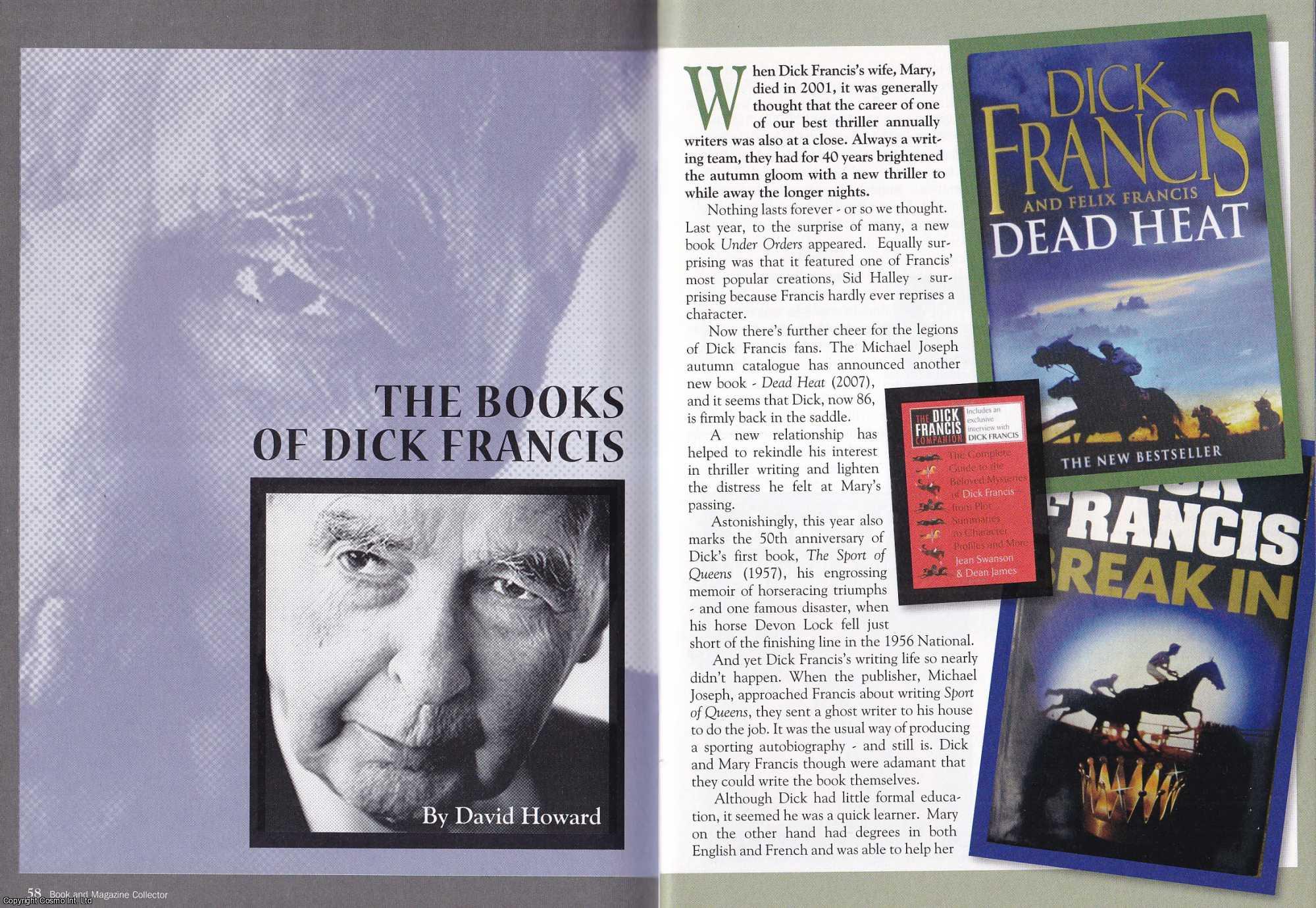 David Howard - The Books of Dick Francis. This is an original article separated from an issue of The Book & Magazine Collector publication, 2008.