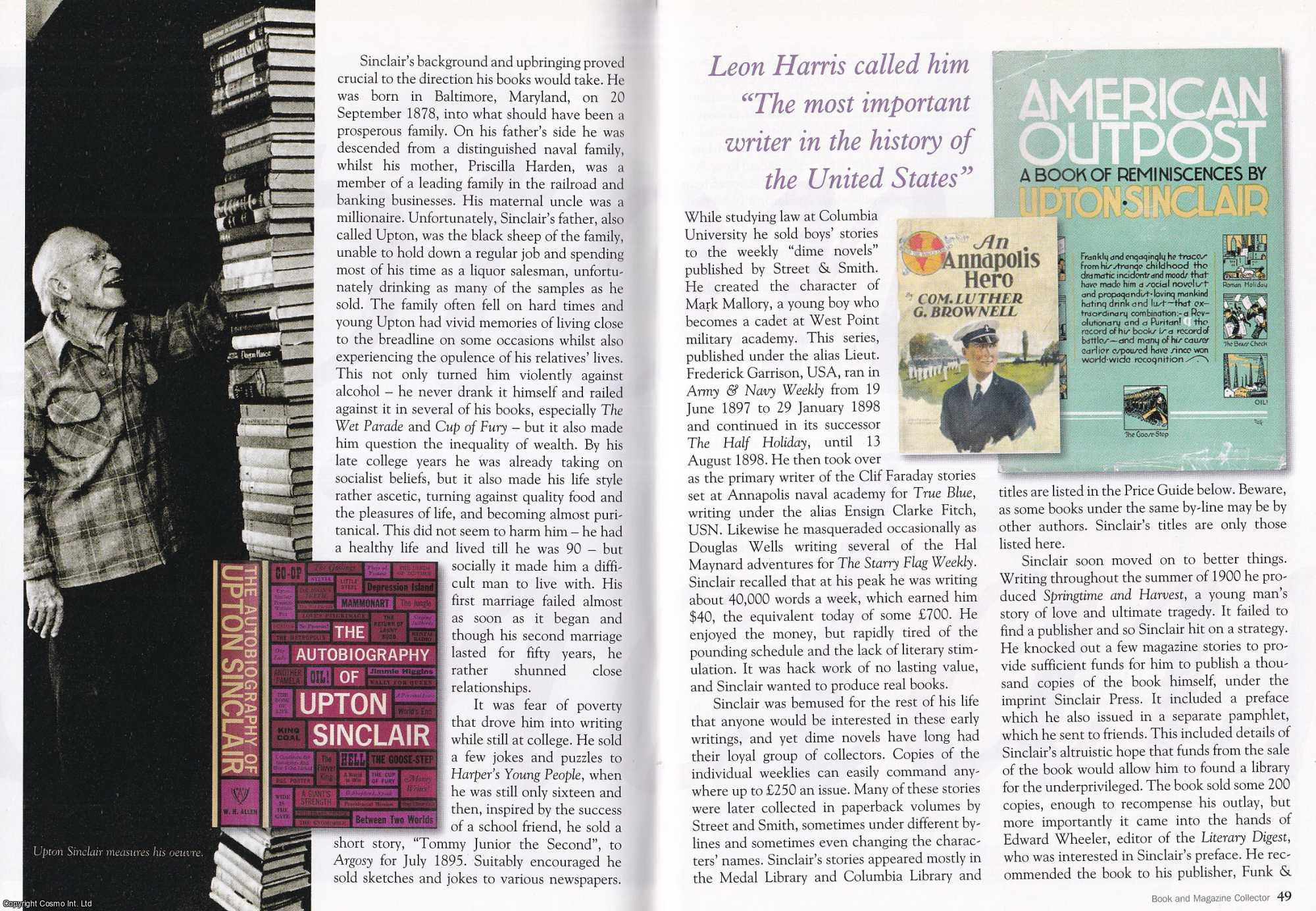Mike Ashley - Upton Sinclair. This is an original article separated from an issue of The Book & Magazine Collector publication, 2008.